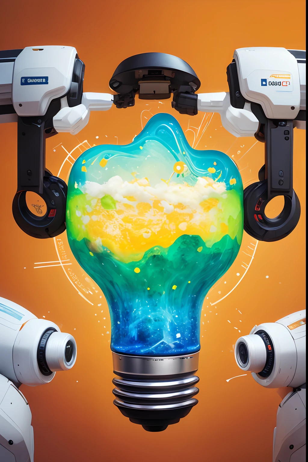 Create art for marketing futuristic innovation