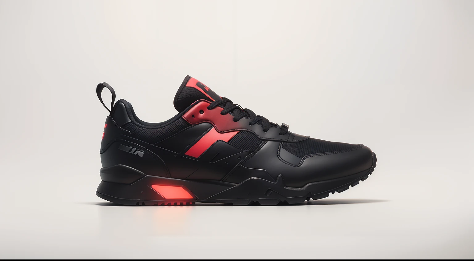 sneakers, anime, dark and red, blackground, cyberpunk