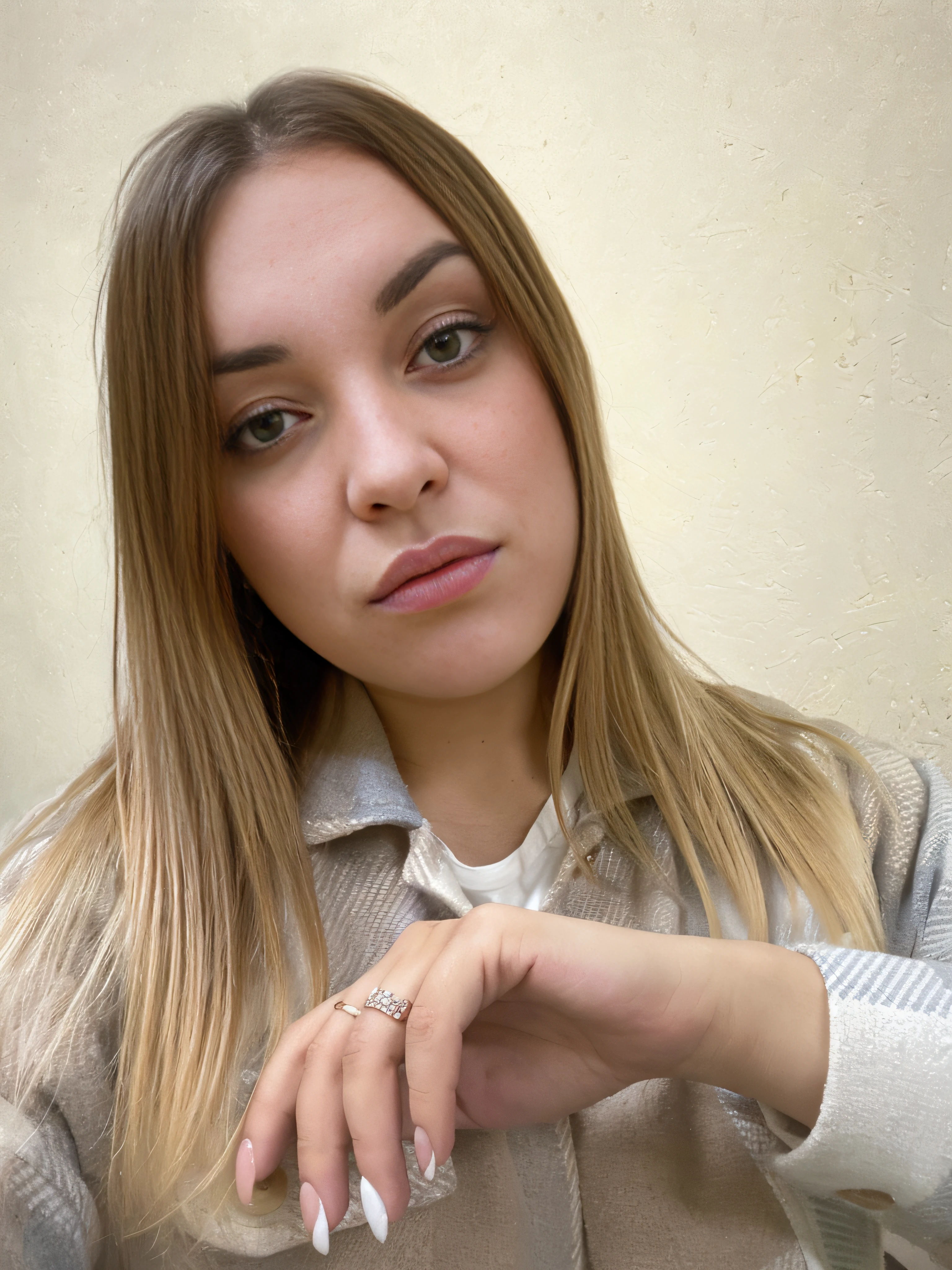Arafed is a woman with long, straight hair and a ring on the finger, 🤤 Portrait Of Girl, blonde woman, anastasia ovchinnikova, dasha taran, alina ivanchenko, anna nikonova aka newmilky, julia gorokhova, aleksandra waliszewska, very very low quality picture, ekaterina, viktoria gavrilenko, Angelina Stroganova
High-quality portrait photo shoot, extreme close up portrait, 真实感, foto realista, hyper realisitc