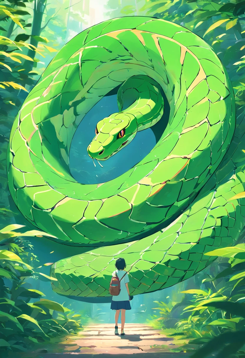 A huge snake, photorealestic