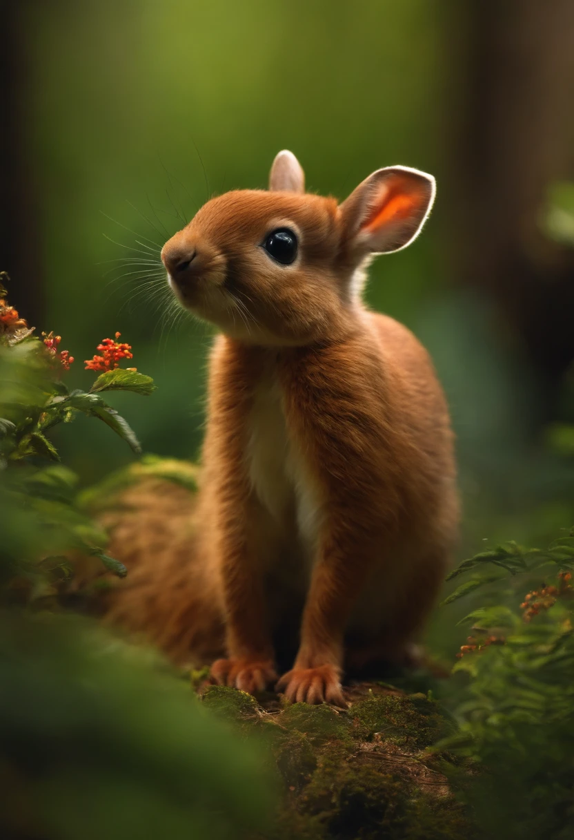desenhe um coelho na floresta