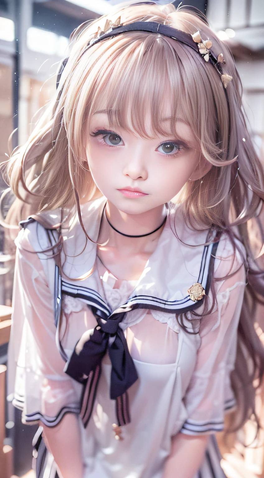 Portable Wallpapers,Super beautiful photo,FULL ANATOMY,Girl Like a Goddess,Highly detailed background,Realistic,hyperdetailed face,super detailed skin,Detailed beautiful face and eyes,retinas, masutepiece, ccurate, Anatomically correct,Tsurime, Textured skin, Super Detail, high details, High quality, awardwinning, Best Quality, hight resolution, 8K,ultimate beauty girl, BREAK,Close up of girl in dress and shirt, loose coat collar sailor uniform, thin head,magical school student uniform, japanese girl school uniform,, Cute dress, katelynn mini cute style, dressed with long fluent clothes, School uniform, magic school uniform, black and white clothes, Stylish dress, school girl in gothic dress, Black Quick, Elegant clothes,((small tits:1.7,Thin leg,skinny thigh:1.4)),slim figure,extremely detailed eye and face、beatiful detailed eyes,Tsurime,Beautiful skins,The brilliance of details、The skirt is ironed、No wrinkles,((smooth hair,detailed hairs,Very fine hairs)),(Knee-length skirt:1.7),1girl in,Thin leg,Beautiful legs,独奏,Wearing underwear,Smaller face,realistic facial expression,(Face to feel:1.6),Enchanted,Raw photo of pale skin,Shyness,Longing for love,((Cool color makeup,Lowered eyebrows、Whitening effect,thin and thin eyebrows,((Ephemeral Girl,A look tinged with joy)),Very soft lighting,Eight-headed body,light glow,Expro II,Lens Flare,Sharpen,cinematic shadow,Changing the time zone when shooting.,School route and my room,Kantai Collection Style