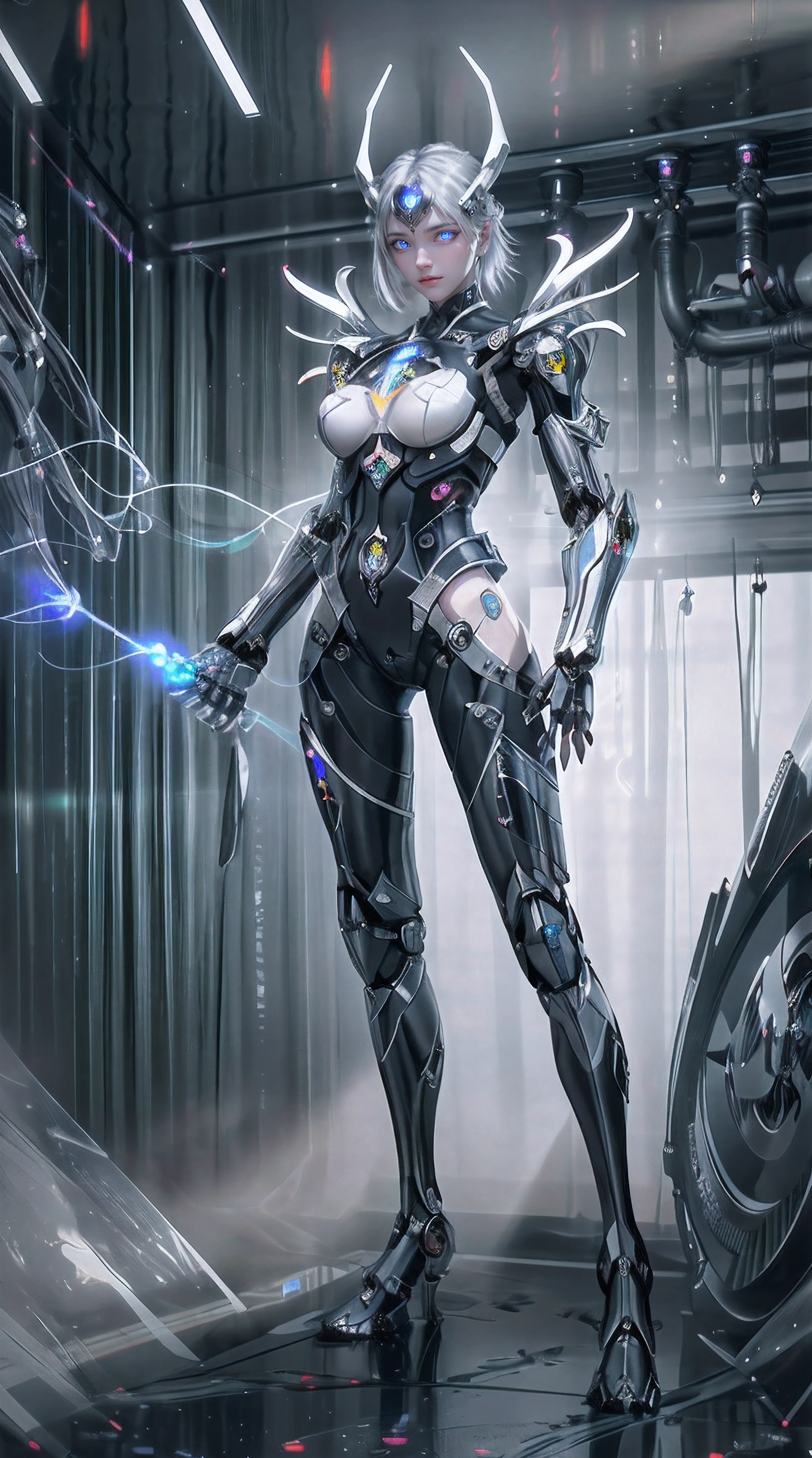 （masterpiece、8K、Ultra-delicate、hight resolution），(((Female Ultraman)))，(((No muscles，large Boob)))，(her head is tapering,The body is made of red and silver，The arms present a streamlined design，On the  there is a round calculator，Looks tall and thin，The overall shape is streamlined、Modern)，(standing athletic pose)，posed for photo，high-angle，city ruins，backgroung details，（（（full body Esbian））），独奏，(((Huge feeling))),,,(Dynamic victory Pose:1.2),from below,groin focus,the morning sun,( :1.3),((Open :1.5))、(wet :1.3)