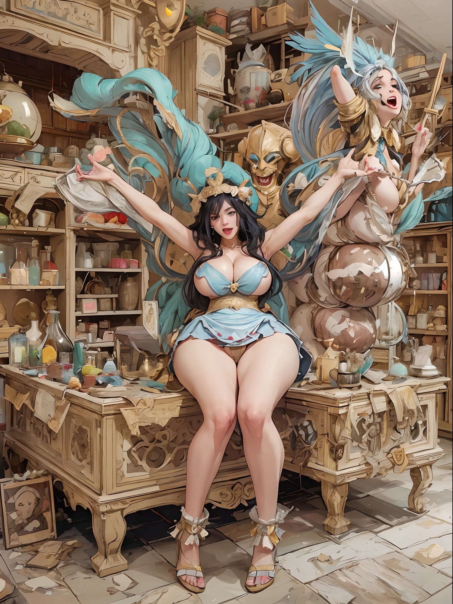 (((vulgarity shop))),(super huge gigantic breast:1.4)