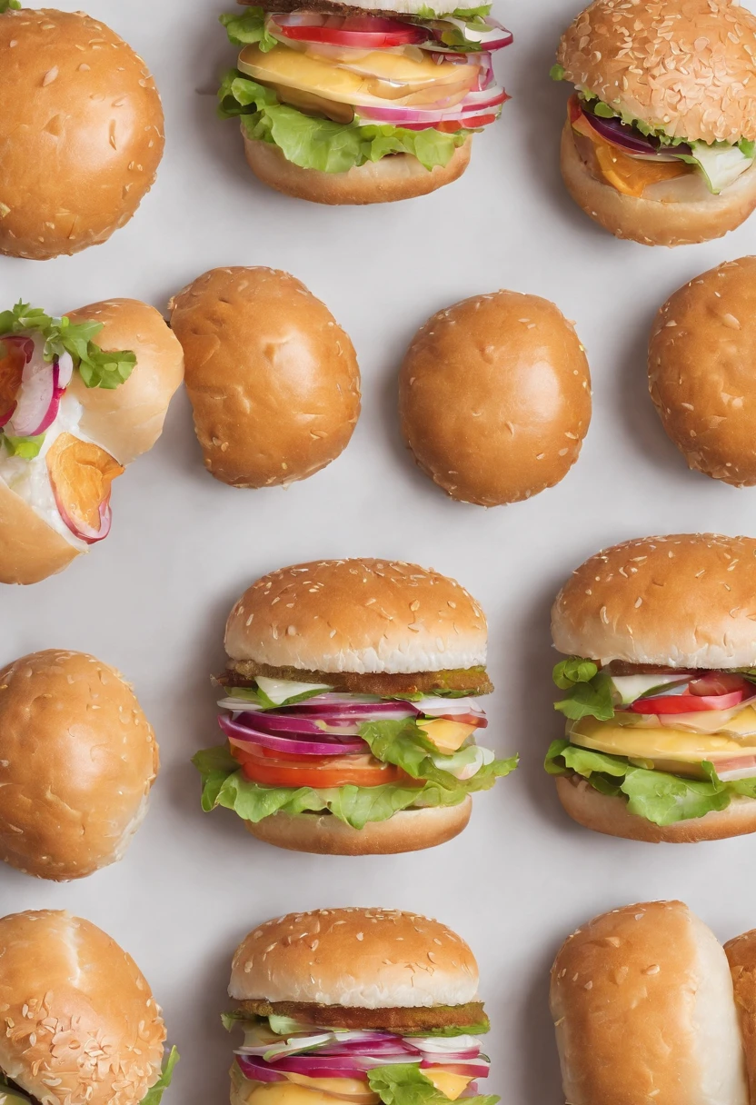 Make a logo with a burger xis, the buns are pink