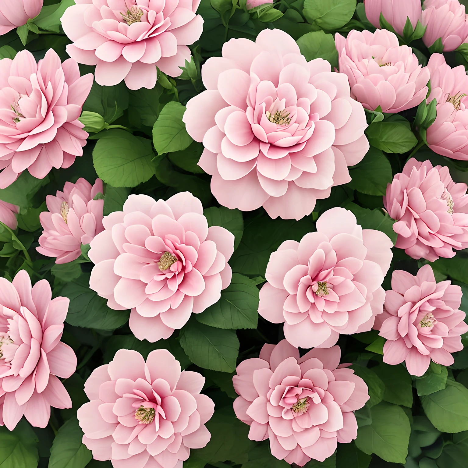 Create a visually striking and unique bed sheet design with light pink-colored flowers as the main motif. The design should feel elegant and organic, with various flower sizes and shades of pink, and include intricate green stems and leaves to complement the floral pattern. The overall composition should be harmonious and aesthetically pleasing