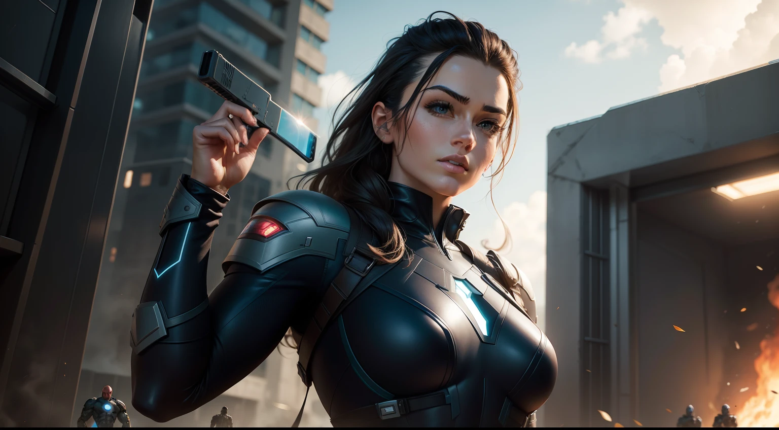 Marvel heroes as futuristic and alternative heroes with hi-tech military technology