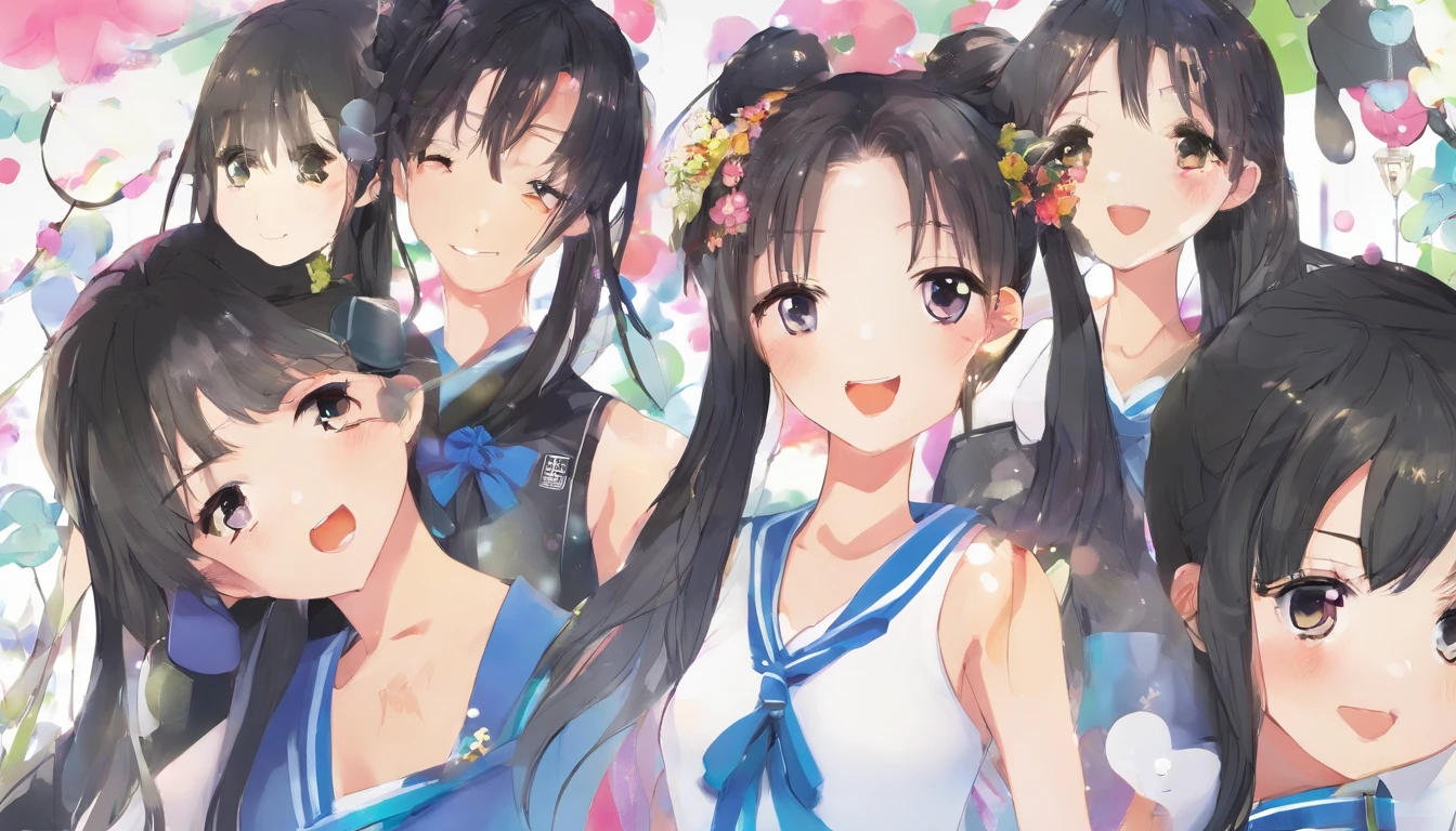 Sleeveless, pony tail, Japan girls, 8K, LAW Photos, Top Quality, Masterpiece, Realistic, Photorealistic super detail, one girls, Cute, The best smile, Beautiful eyes, hairlong, perfect facial features,