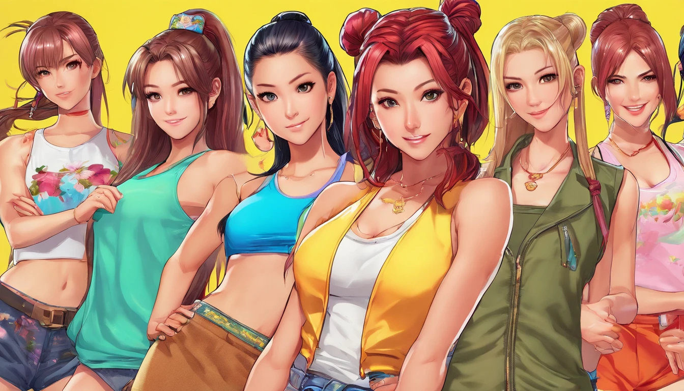 nomura tetsuya, masterpiece, best quality, 6girls,