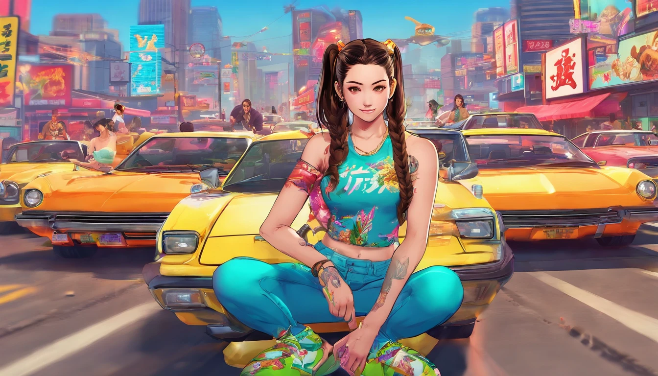 Sleeveless, pony tail, Japan girls, 8K, LAW Photos, Top Quality, Masterpiece, Realistic, Photorealistic super detail, one girls, Cute, The best smile, Beautiful eyes, hairlong, perfect facial features,