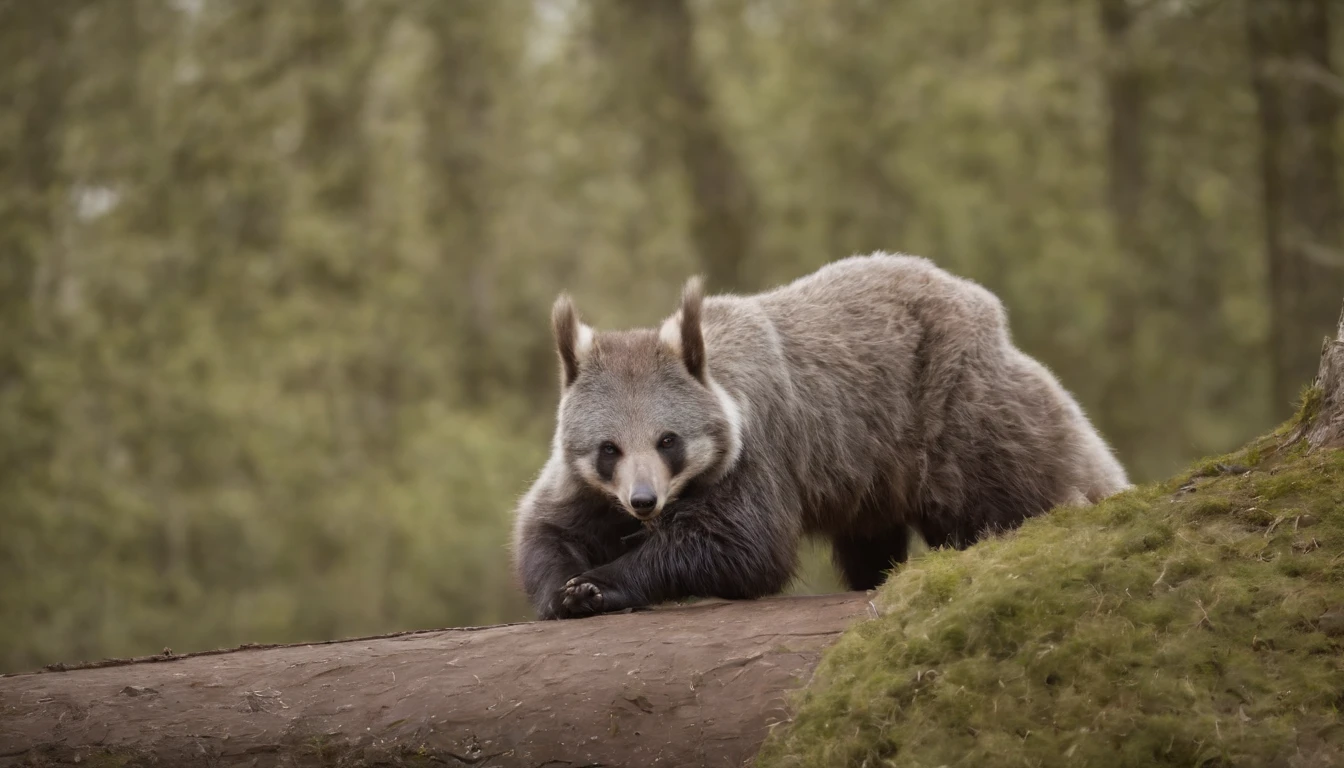 werecreature,standing on your feet,the night,In the woods,8K,((tmasterpiece)),hdr,highly detailed,professinal