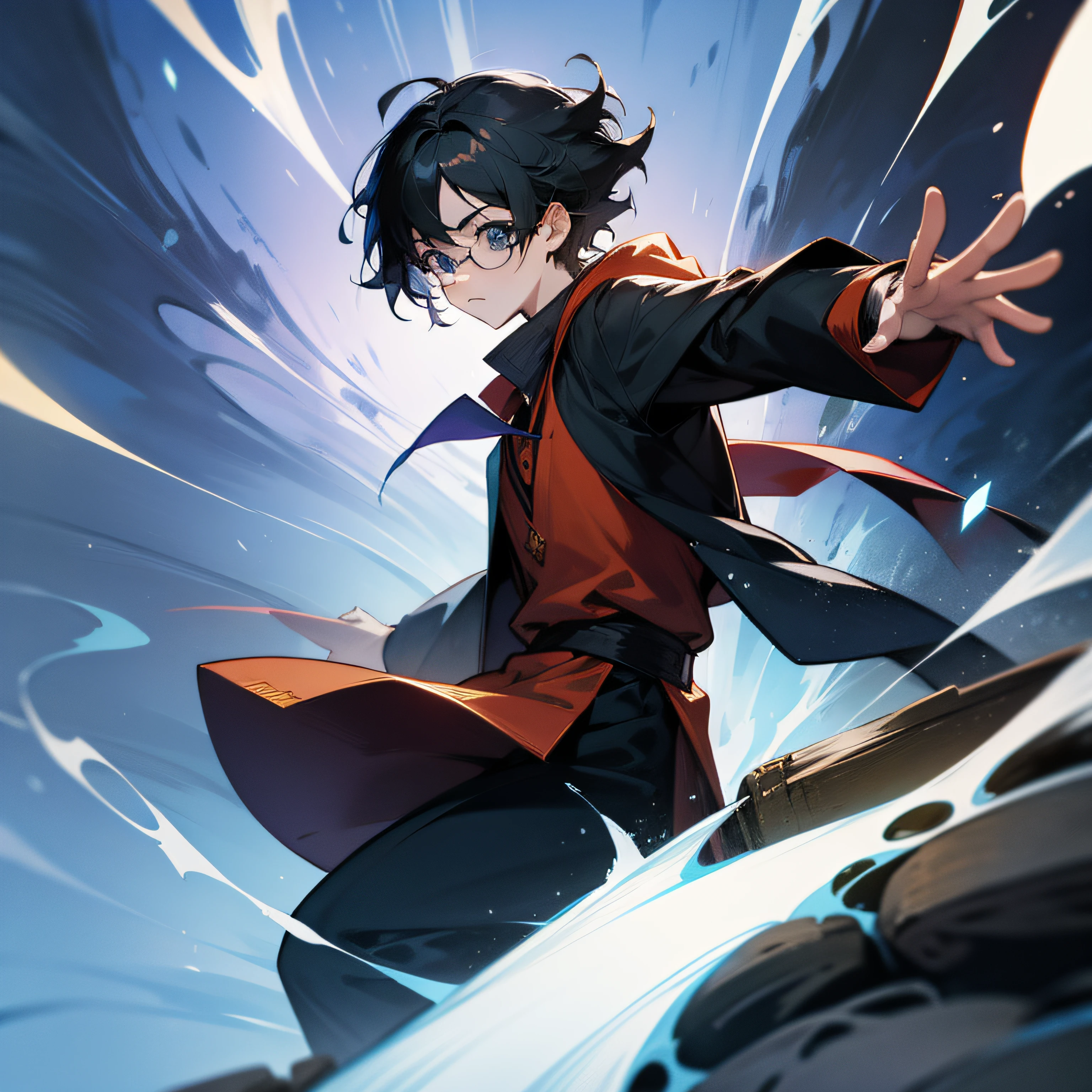 create a cover of a Harry Potter-style manga
