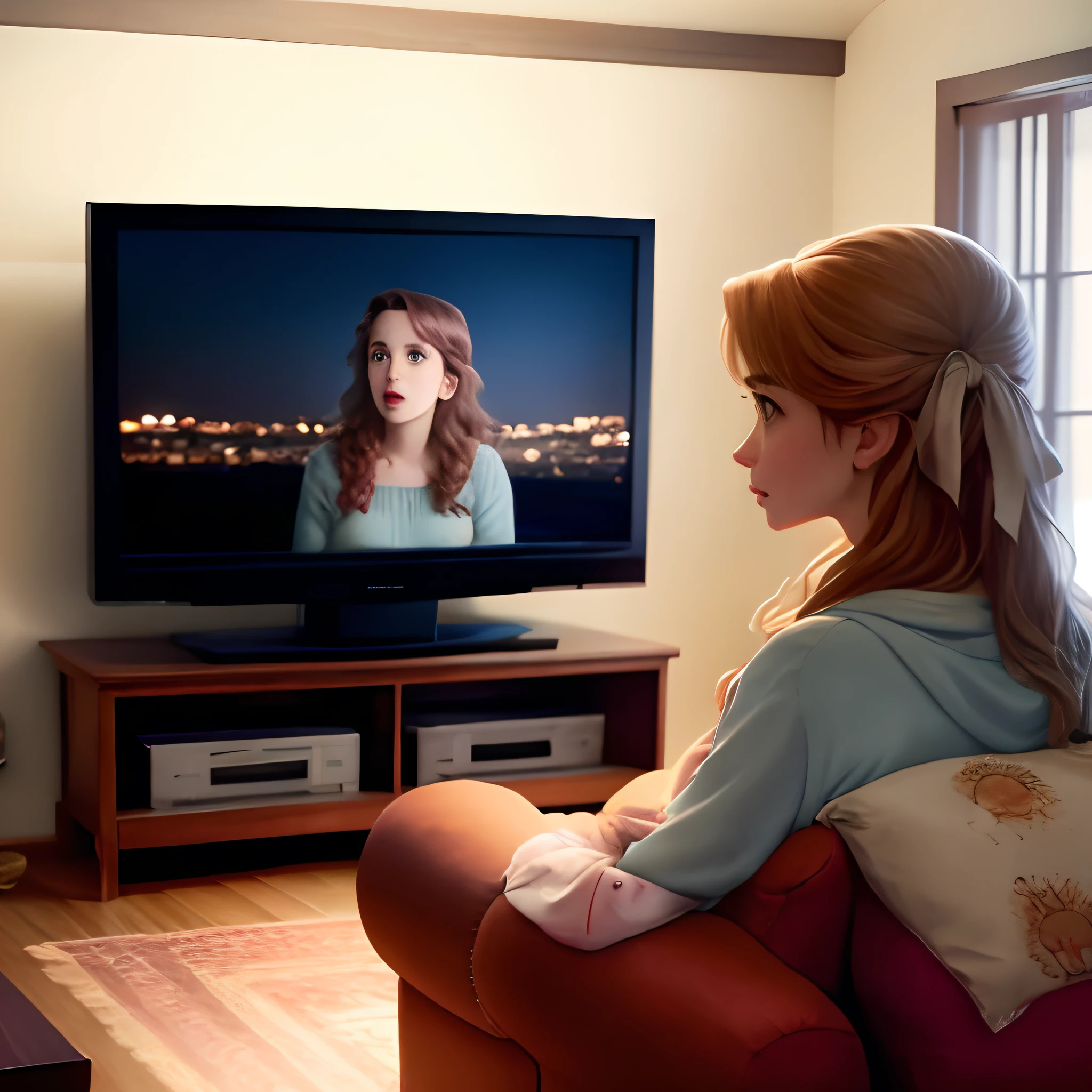 ![Imagem de Brittany assistindo TV sob um cobertor](url-da-imagem-da-brittany-na-sala)