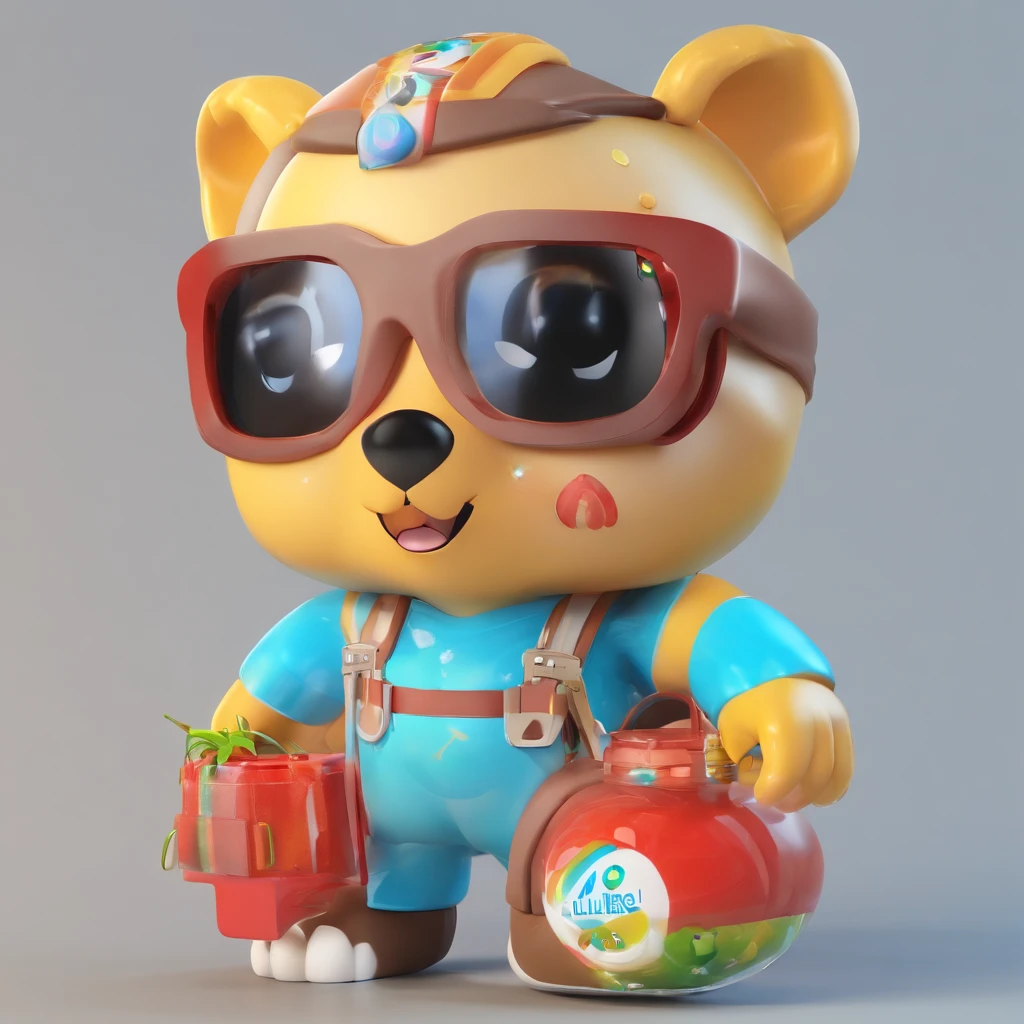 super bonito IP coelho por pop mart, olhos brilhantes, querubim,Vestidinho branco, argila, Modelos, um brinquedo de caixa cega, Brilhante e delicado,fundo limpo, Bom brilho, 3D rendering of,best quality