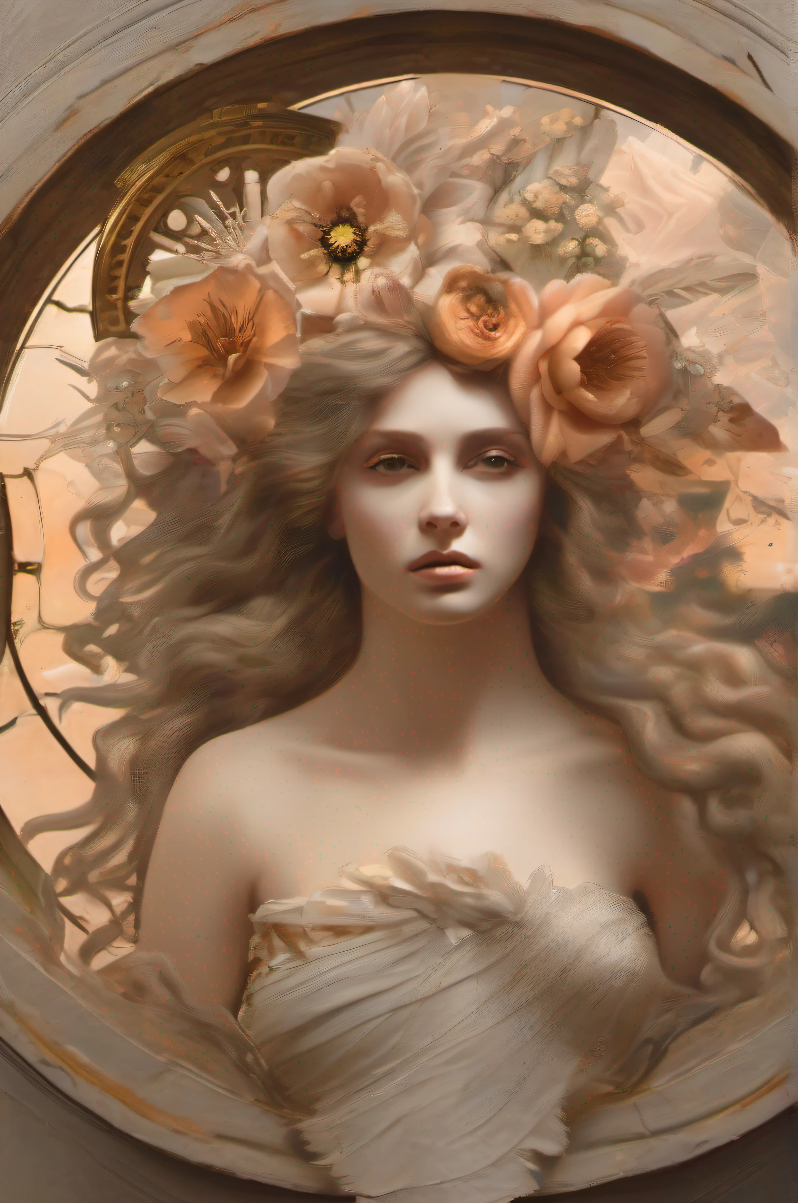 portrait of helen of troy, A mais bela das mulheres, filha de Zeus e Leda, Femme fatale.  There's Gears and Your Breath, refrativo, and a majestic peach flies overhead.. You feel at home. Arte conceitual explora simbolismo, But, Por fim, You are reaching for the flower, Giving up attachment to the image of a flower, that you wanted, e, em vez disso,, Foco na imagem da flor, that you loved, Do zero, Rembrandt, WLOP