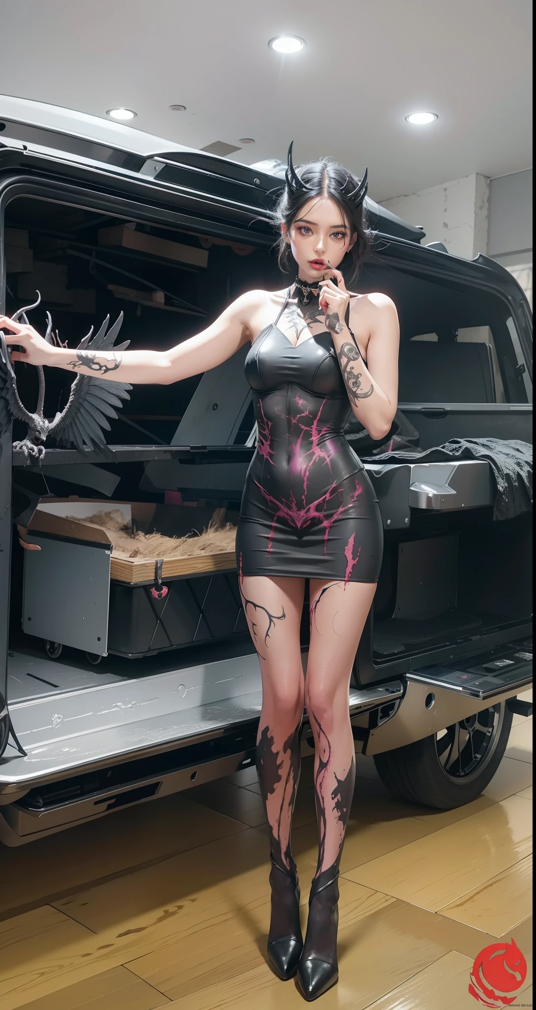 Fine matte paint,Skeleton Dark Angel,Haunted castle with large wings, Fill the drawing table with a knife,terroral,uncanny,horrid,secret terror,tentaculata,grape trees,The eye,uncanny valley effect teeth,all fours,Critters,Blood Moon,Woman's carcass,body art,Sexy beauty,8K,Blu-ray quality,Stunning graphics,hight contrast,Bright colors