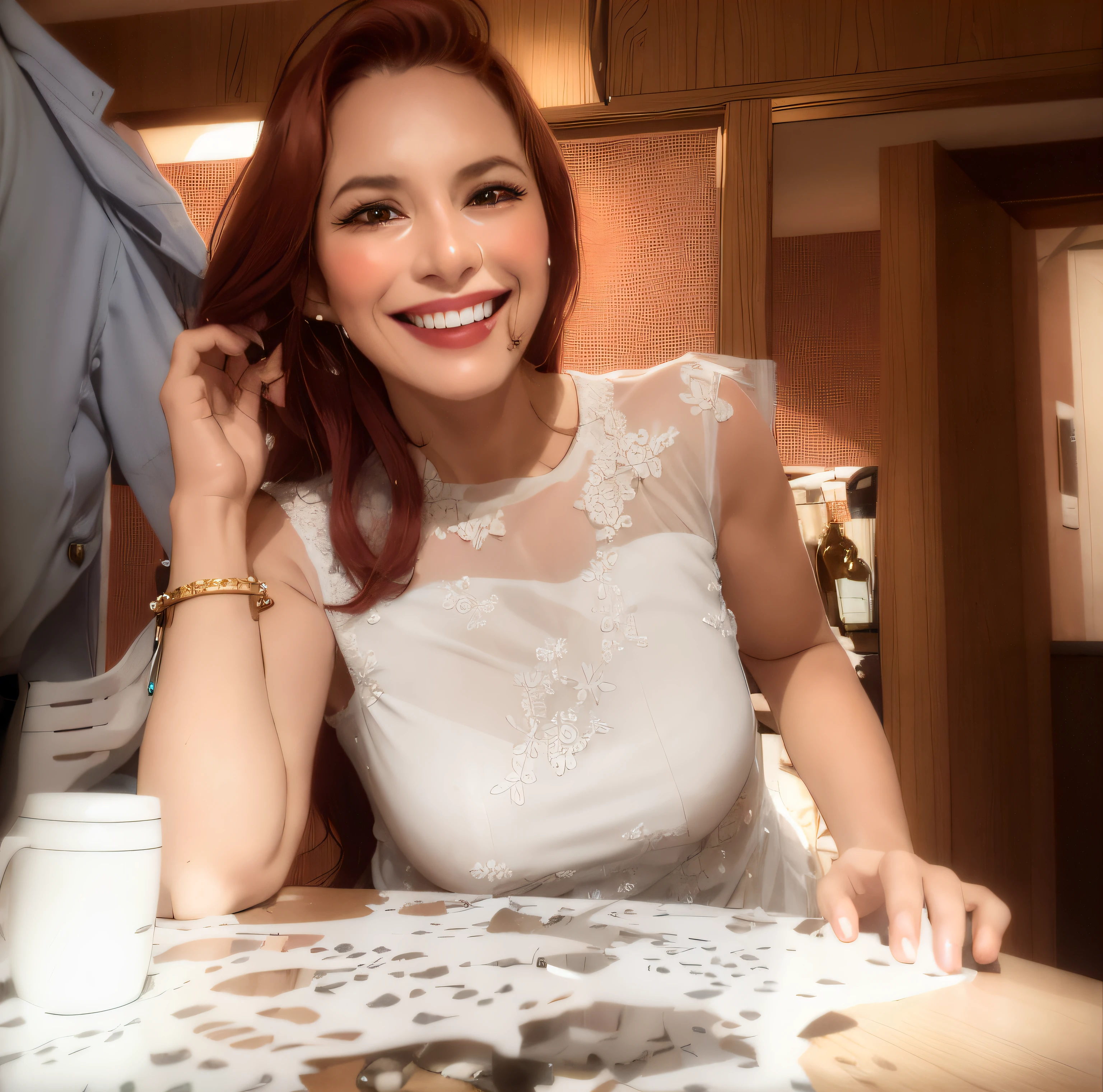 mulher sorridente em vestido vermelho sentado em uma mesa com um bolo, Mulher de 30 anos de Cuba, com um lindo sorriso, lovely smile, Alanis Guillen, 3 0 anos de idade mulher, Mulher de 30 anos, sorriso encantador, bonito e sorridente, 3 0 anos mulher, sorriso bonito, Lorena Avarez, com um sorriso sedutor