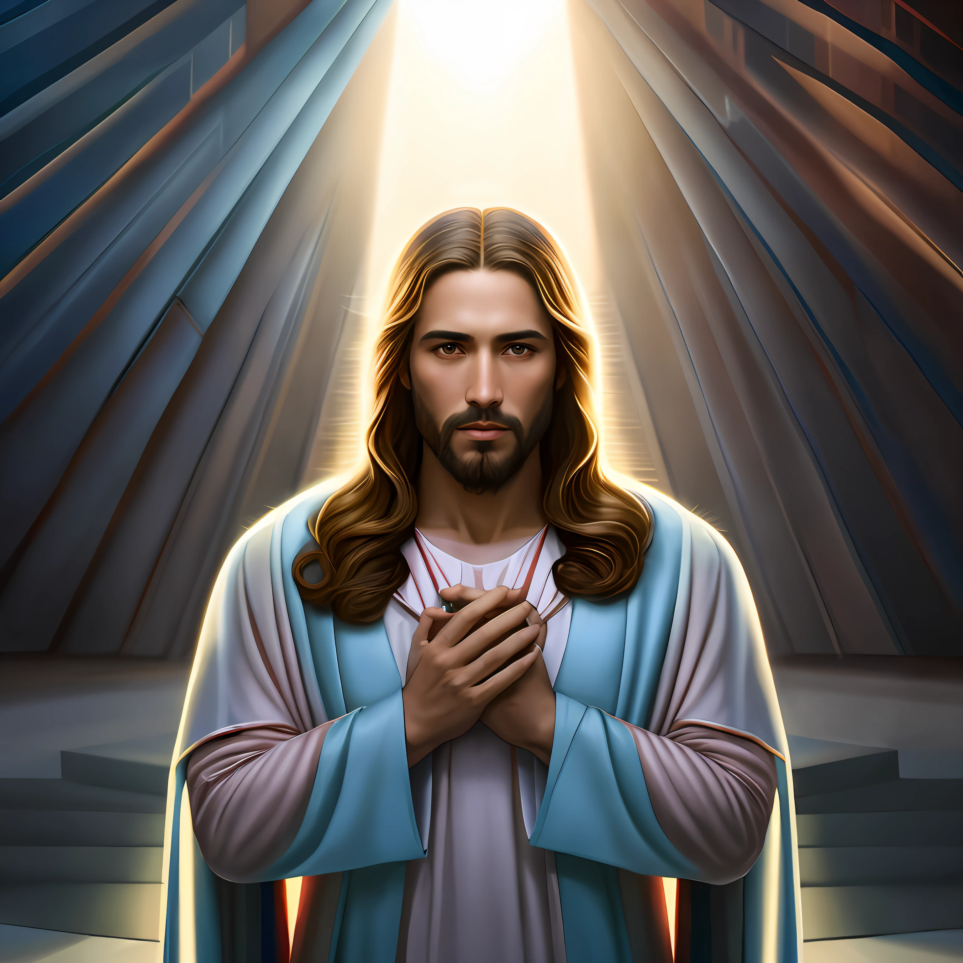 Jesus is praying in the light of the cross, Jesus Cristo, he is greeting you warmly, Jesus Cristo em Mass Effect, Retrato de Jesus Cristo, Raios de Luz Sagrada Sagrada, raios de deus brilhantes, Tron legado Jesus Cristo, Jesus, jesus of nazareth, Greg Olsen, Tron legado Jesus, Obra-prima da luz brilhante, raios de luz sagrada, luz santa, O Senhor e Salvador