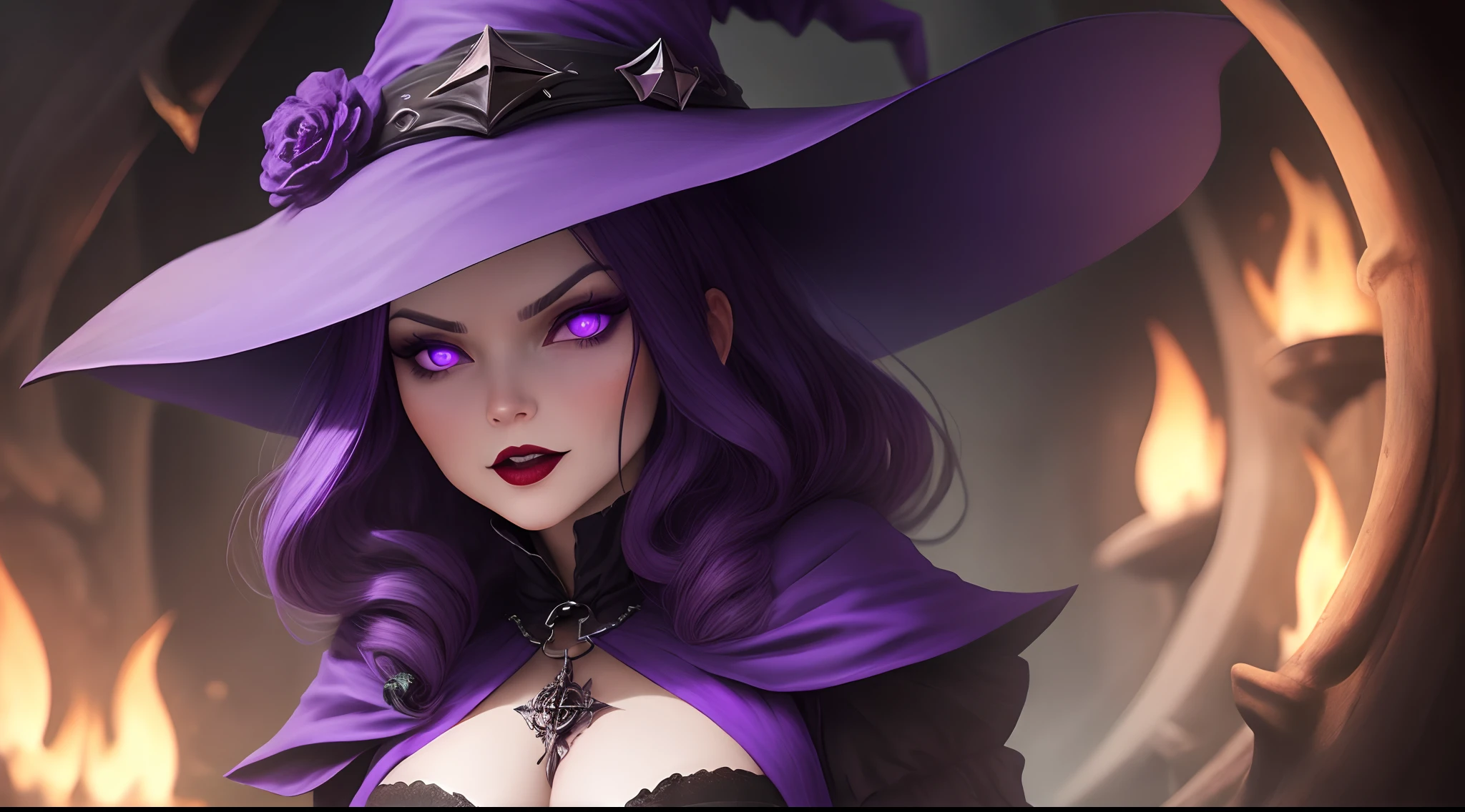 Dark purple evil witch