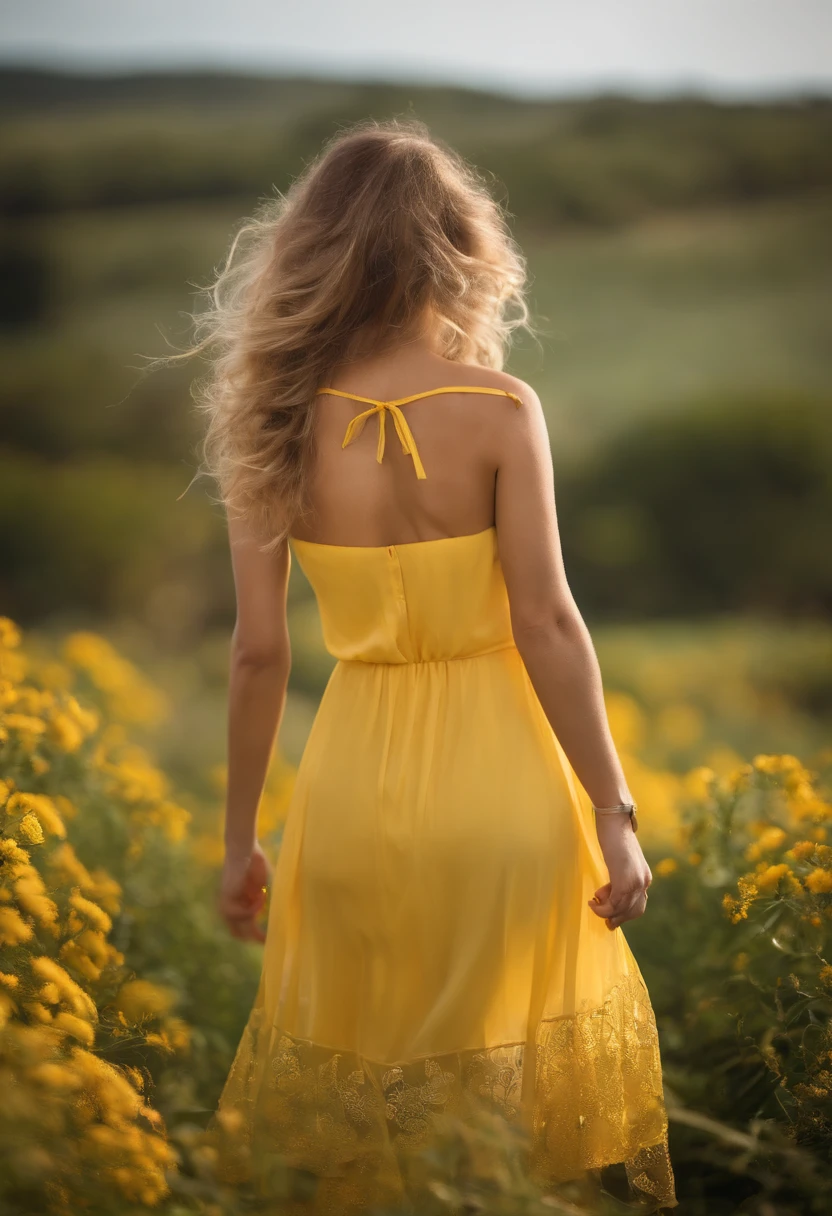 1girl, :d, Orelha de animal fluff, orelhas de animais, franja, faixa de cabelo preta, blonde hair, Blurry, blurry background, profundidade de campo, vestir, flor, vaso de flores, vestido babado, Frescuras, vestido verde, olhos verdes, faixa de cabelo, propriedade, cabelos longos, boca aberta, Flor Rosa, planta, plantaa em vaso, esquete, Mangas, vestido sem mangas, sorrir, sozinho, tail, punhos, flor amarela, 1980s (Estilo)