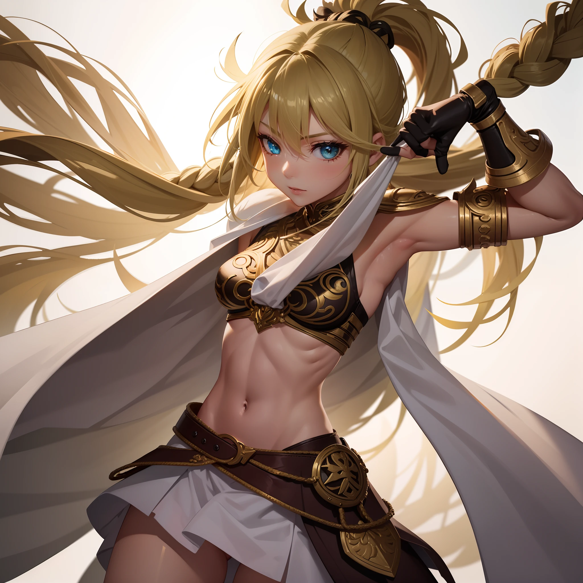 extremely long hair perfect anatomy 1 girl tall solo curvy ((muscular)) high elf toned body