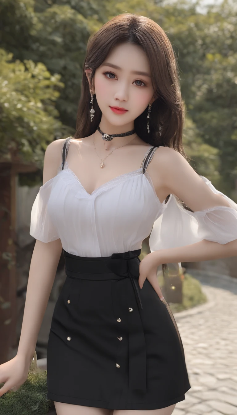 ulzzang -6500-v1.1、(top-quality、masterpiece)、(Raw foto:1.2)、(Photorealsitic:1.4)、top-quality、masters、illustratio、an extremely delicious and beautiful、extremely details CG、Unity、8k wallpaper、astonishing、finely detail、Master's masterpieces、best qualtiy、Official art、extremely detailed CG unified 8k wallpaper、huge filesize、ighly detailed、(Twisting the skirt)、Single girl in high resolution、(1 persons)、 in her 20s、(Representation of the human body based on accurate anatomy)、 intricate detailes、((Japan schoolgirl in short skirt in uniform.)), (Super mini navy blue pleated skirt with neat white off-shoulder cut), bionde、((medium cleavage))、(Women with medium breast size), (Off-shoulder cut knitwear is larger and braless, So it's cramped),、(skinny thigh)、Very beautiful eyes、Bright ultramarine eyes、(Detailed pupils that reflect light)、(The iris of the eye is painted with fine patterned details)、Natural Eyeshadow、Drawing realistic shadows on the body assuming a light source., Cute girl and mature beauty、Whitening skin、a baby face、(Before You Stand、Eta, Squatting, or sleeping)、Poses that emphasize the buttocks、red blush、I don't want to hide my ass、an ecstatic look on one's face, troubled look, ssmile、Many races、Show off your plump buttocks、Who wants to show off their butt、, I can see panties, (Pink Panties), (Sit and open legs), ((Fold your middle and ring fingers to touch your panties)), bare butts、Backward posture, (Any pose, Because the skirt is constantly twisted by the wind or hands、Pants and buttocks are perfectly visible.), NSFW、Beautiful garden with flowers、Clear sunshine、a short bob