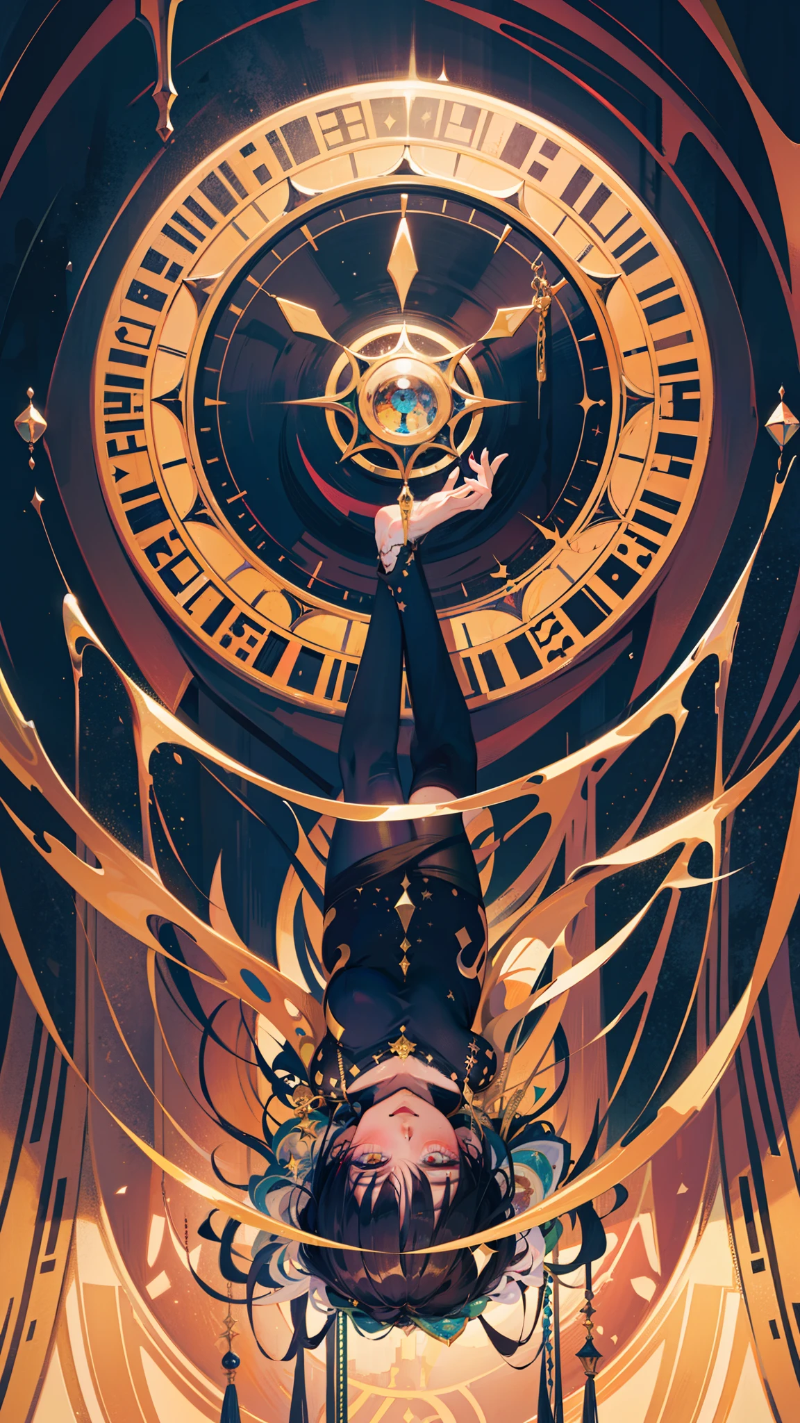 High quality. High details. 8K. Hanged woman. Melting makeup. Crackled skin. Klimt. Esoteric.