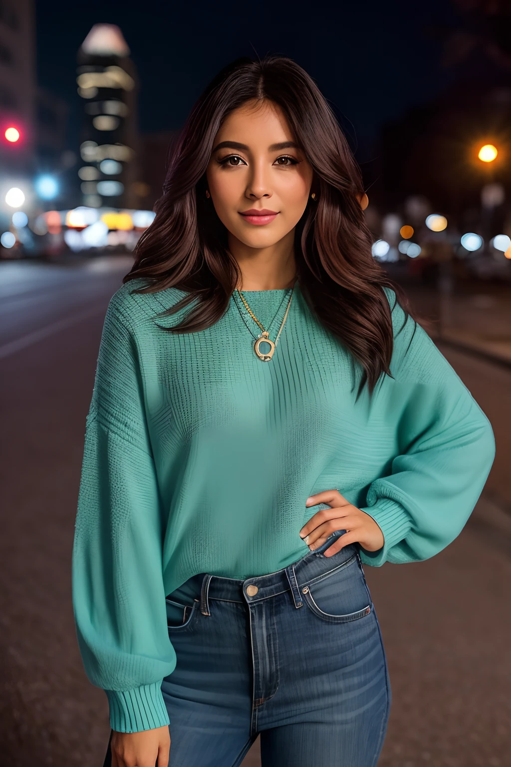 SelFie proFissional de uma linda mulher de 25 anos em roupas de inverno com cabelos curto castanho claro  ondulados, (( olha paquera)), sardas, beautiful symetrical face, maquiagem natural bonito, ((Standing outside on the city's Nevada Street)), deslumbrante ambiente urbano moderno de luxo, Ultra realista, arte conceitual, elegante, altamente detalhado, intrincado, foco nítido, proFundidade de campo, F/1. 8, 85 millimeters, medium shot, medium shot, (centered image compositing), (proFissionalmente classiFicado por cores), ((luz diFusa suave brilhante)), volumetric mist, trending in instagram, Trending on Tumblr, HDR 4K, 8k