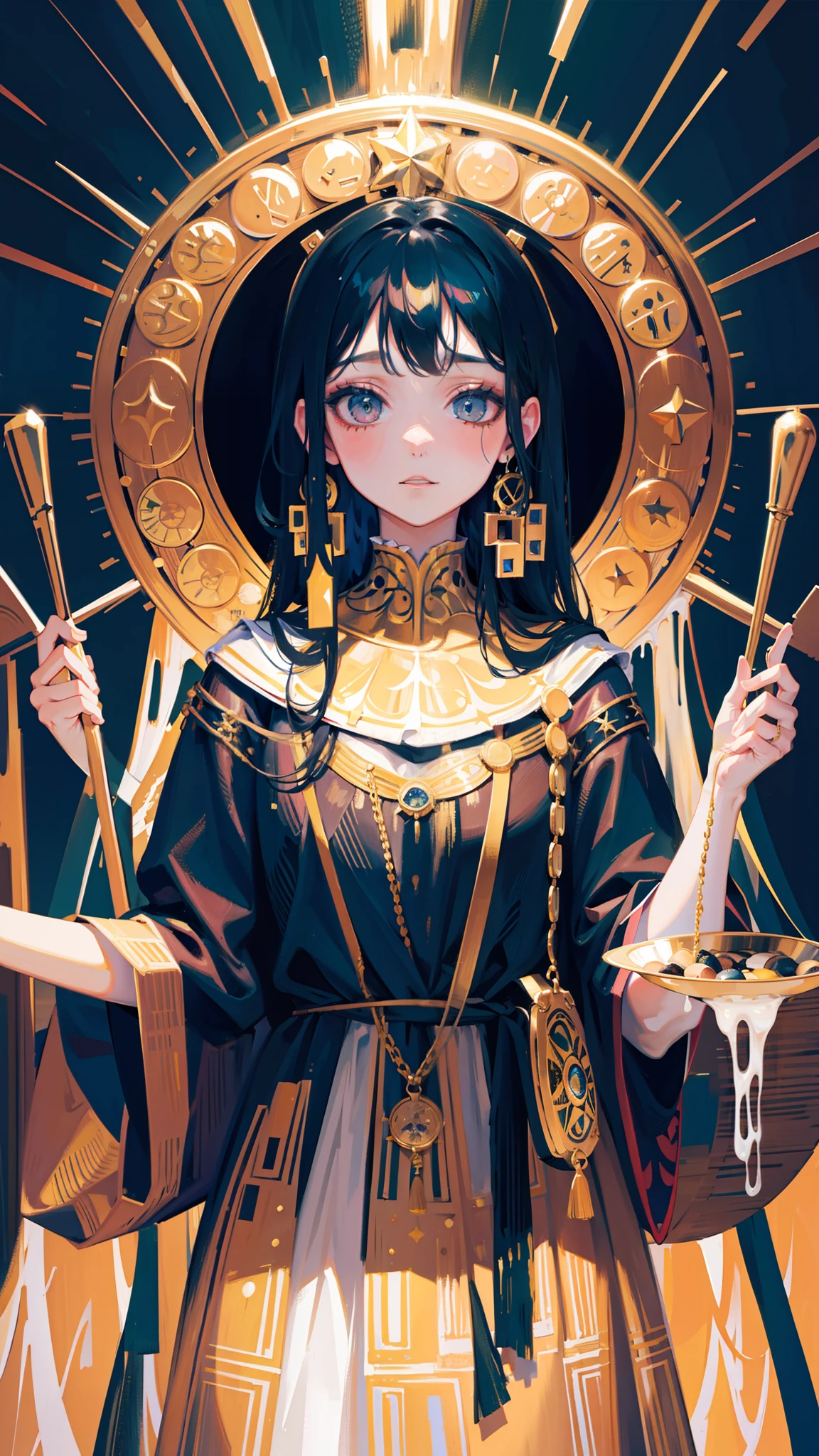 High quality. High details. 8K. Hanged woman. Melting makeup. Crackled skin. Klimt. Esoteric.