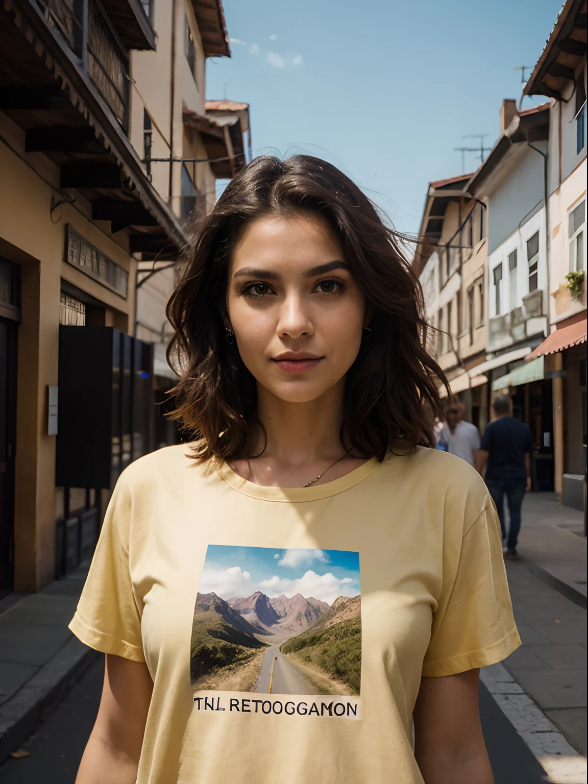 Linda mulher Ruiva bonita, 30 anos. (Plano geral), (andando numa rua deserta), (caminhando), cabelos curtos, pele detalhada e com pintas, abdome, fotografia realista, fotografia, (cintura perfeita), (sem roupa) sem roupa ((camiseta branca molhada)), obra-prima, realista, Realismo, renderizado, Alto contraste, digital art realistic photography trend in Artstation 8k HD realistic high definition detailed, detalhado, textura da pele, hiper detalhado, textura de pele realista, (Background Story, in a historic city, cidade antiga), melhor qualidade, ultra high-resolution, (fotografiarrealista: 1.4),, alta resolução, detalhado, fotografia crua, Sharp, by Lee Jeffries Nikon D850 film Stock Photography 4 Kodak Portra 400 camera F1.6 Lens Rich Colors Hyper Realistic Texture Dramatic Lighting Trend Unrealengine on ArtStation Cinestill 800,