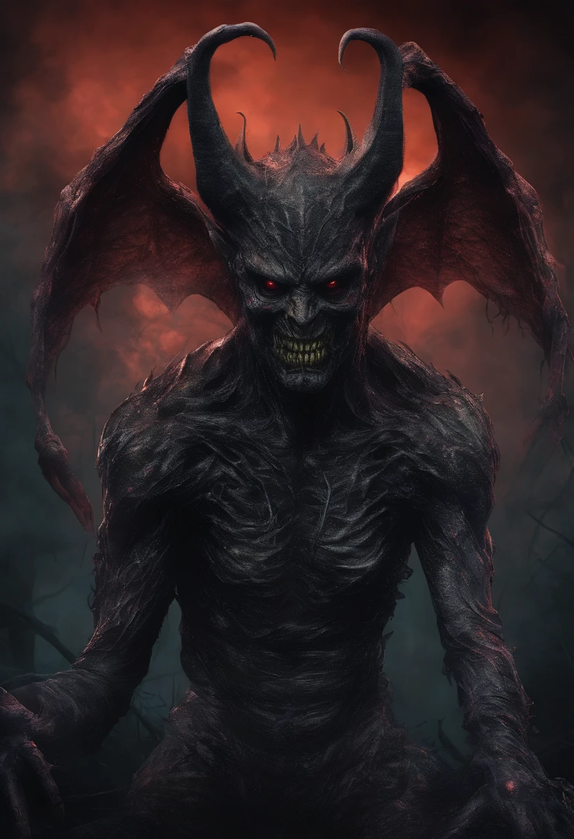 The prompt for this image would be:

"The devil king Satan in Hell, surrounded by mist, (best quality, highres, realistic:1.37), ultra-detailed, professional, dark and fiery, intense shadows, glowing eyes, demonic appearance, intricate details, eerie atmosphere, hellish landscape, sulfuric smoke, blazing inferno, haunting silhouette, surreal and dramatic, malevolent aura, vibrant colors, epic and majestic."

Remember to keep the prompt within the length and tag limitations, and ensure that the tags are ordered by importance. Feel free to add or modify any details to make the prompt more suitable for generating a high-quality image.