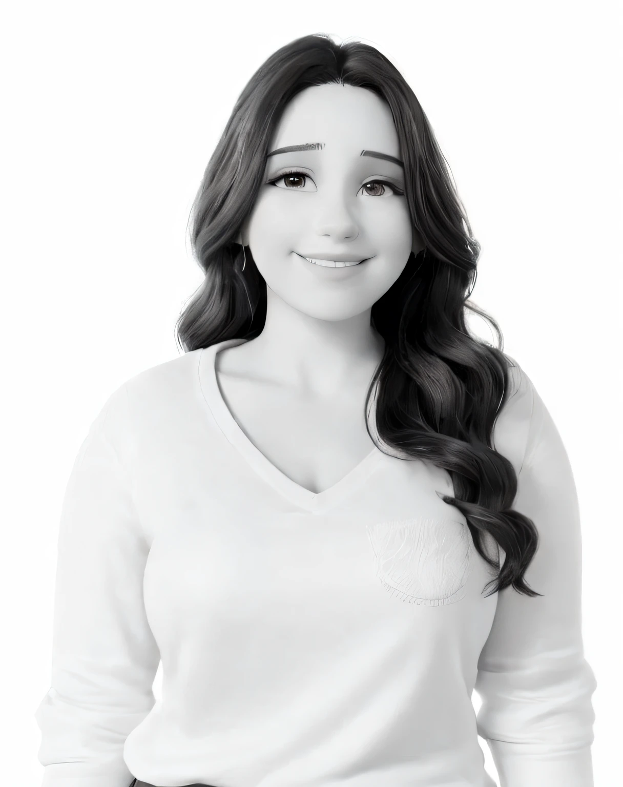 a woman in a White shirt and jeans posing for a black and white photo, Karla Ortiz, Lorena Avarez, sem antecedentes, foto headshot, Violeta Myers, Directed by: Olivia Peguero, foto preto e Branco, foto oficial do produto, foto oficial, Jenna Barton, B&w foto, Marischa Becker, Eva, Directed by: Nicolette Macnamara