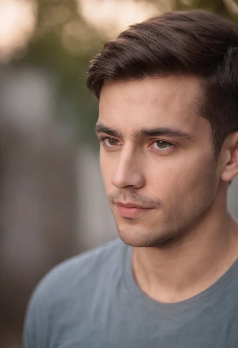 25 years old man,Front face Professional color grading, sombras suaves, sem contraste, clean sharp focus, cinematic movie photograph