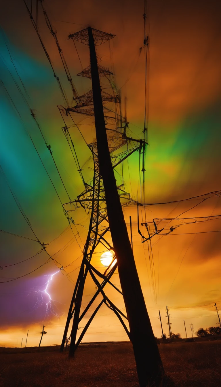 electric energy, lamp power pole