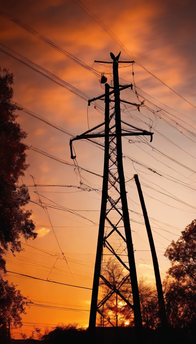 electric energy, lamp power pole