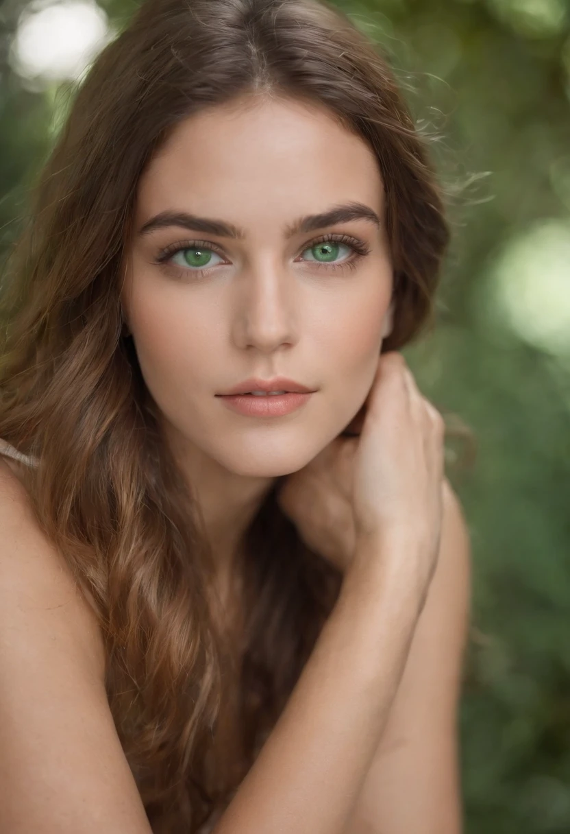 Uma mulher em torno de 19 anos, cabelos grisalhos naturais, Unique green eyes, Desgaste Cole, slender and graceful, Beautiful, de roupas fashion andando nas ruas de Miami