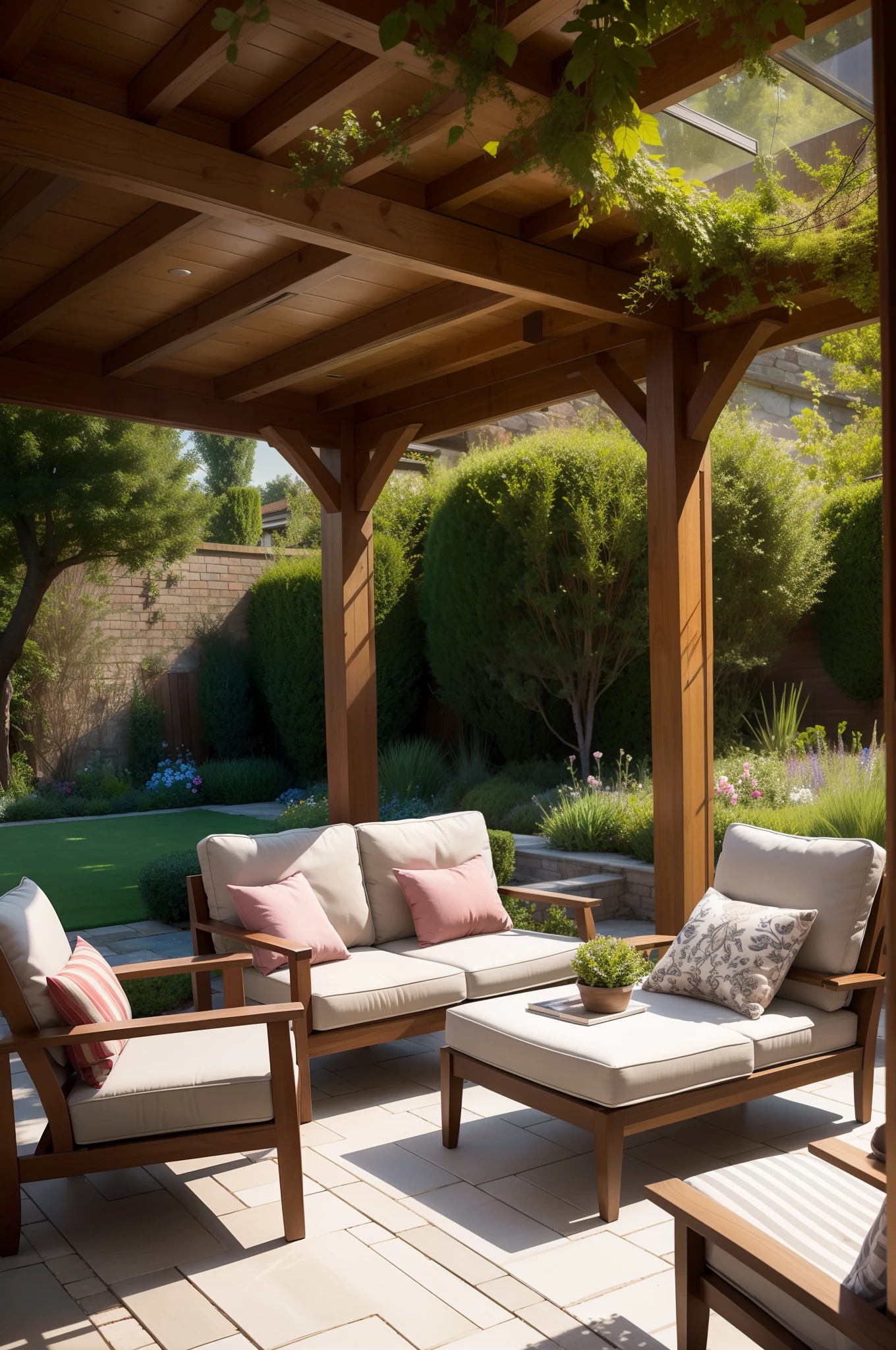 Garden living room interior
