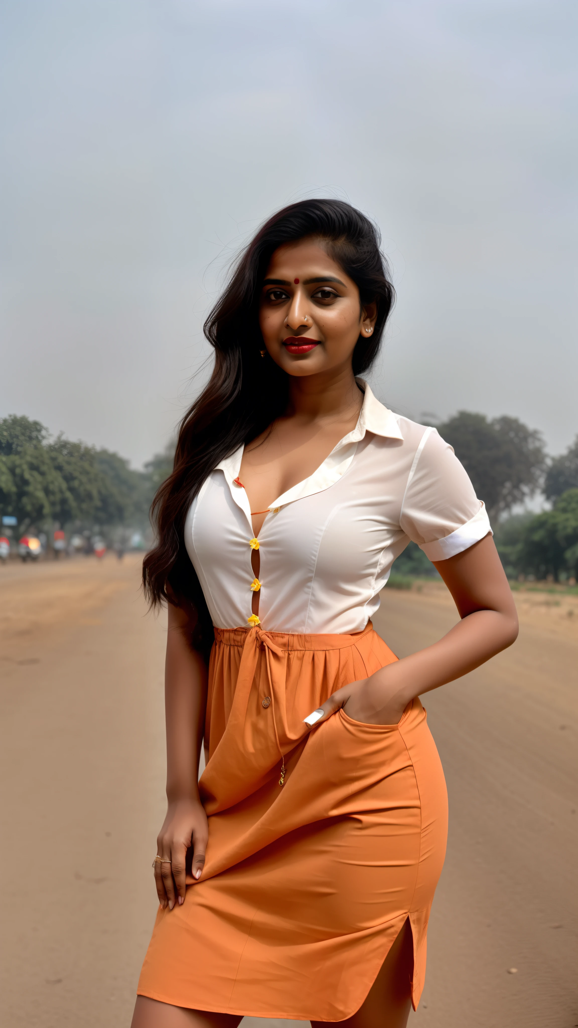 Richa Soni ((RAW, analog style)), face, extremely detailed full body color photo of a 25 y.o girl, beautiful face, beautiful eyes, ((small nose)), big natural lips, ((fabric frock yellow)), small breasts, hourglass shape body, outdoor street delhi ((film grain, skin details, high detailed skin texture, 8k hdr, dslr)), indian female model Richa Soni , dark red lips, dark red lips, black color shorts, healthy body, Richa Soni , Richa Soni , Richa Soni indian actress