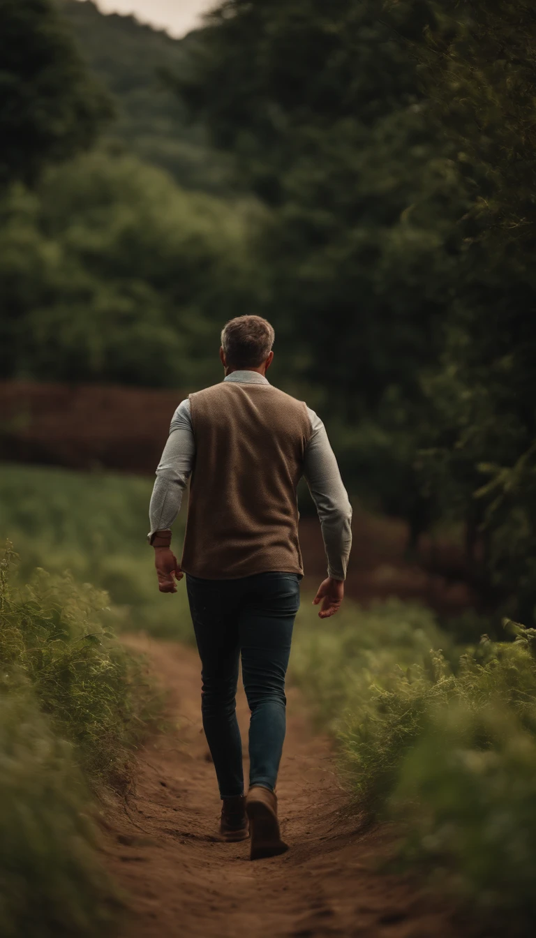 um homem jogando sementes no campo para plantar
