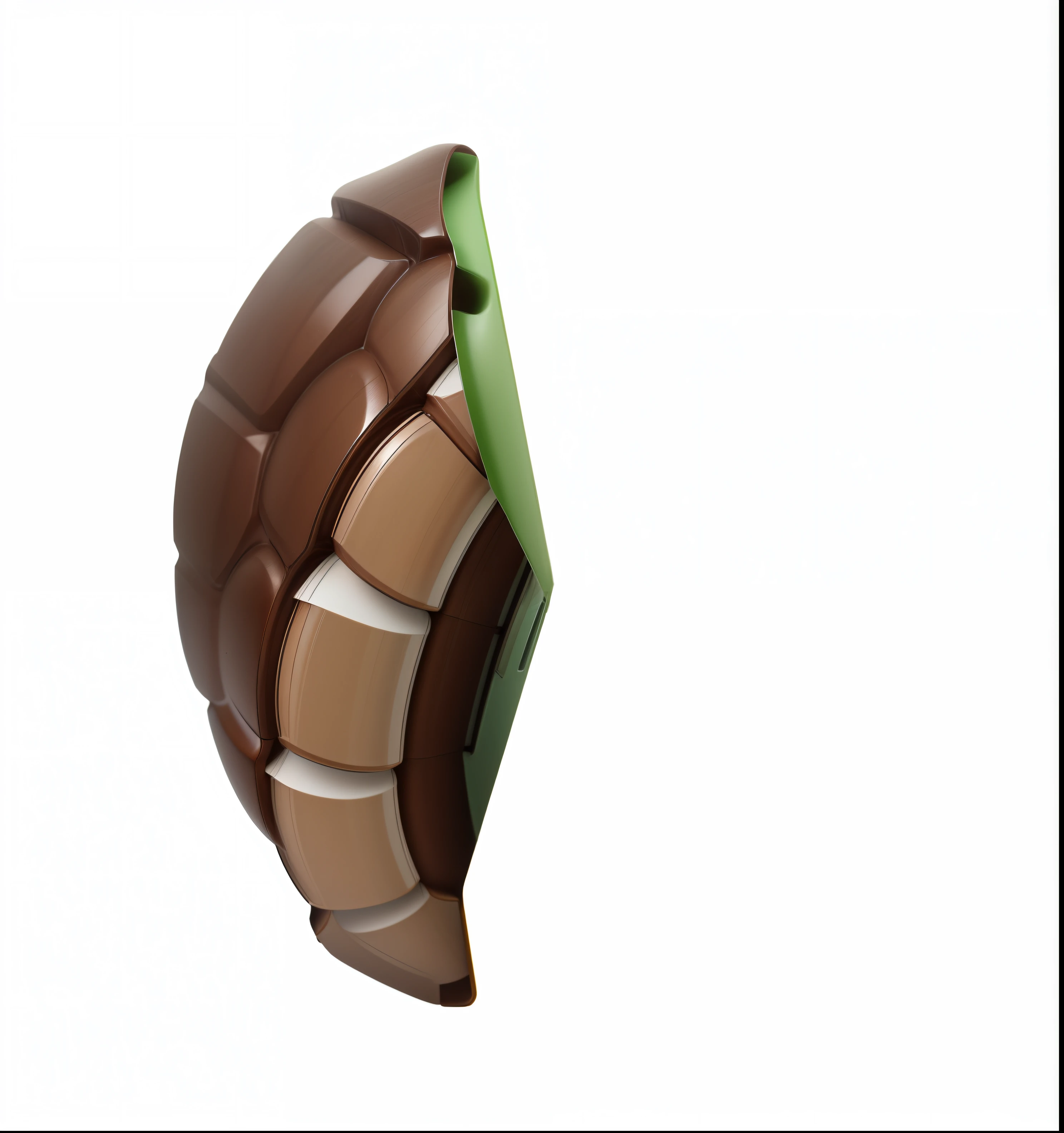 Brown shell,adolable,Rounded,white backgrounid,