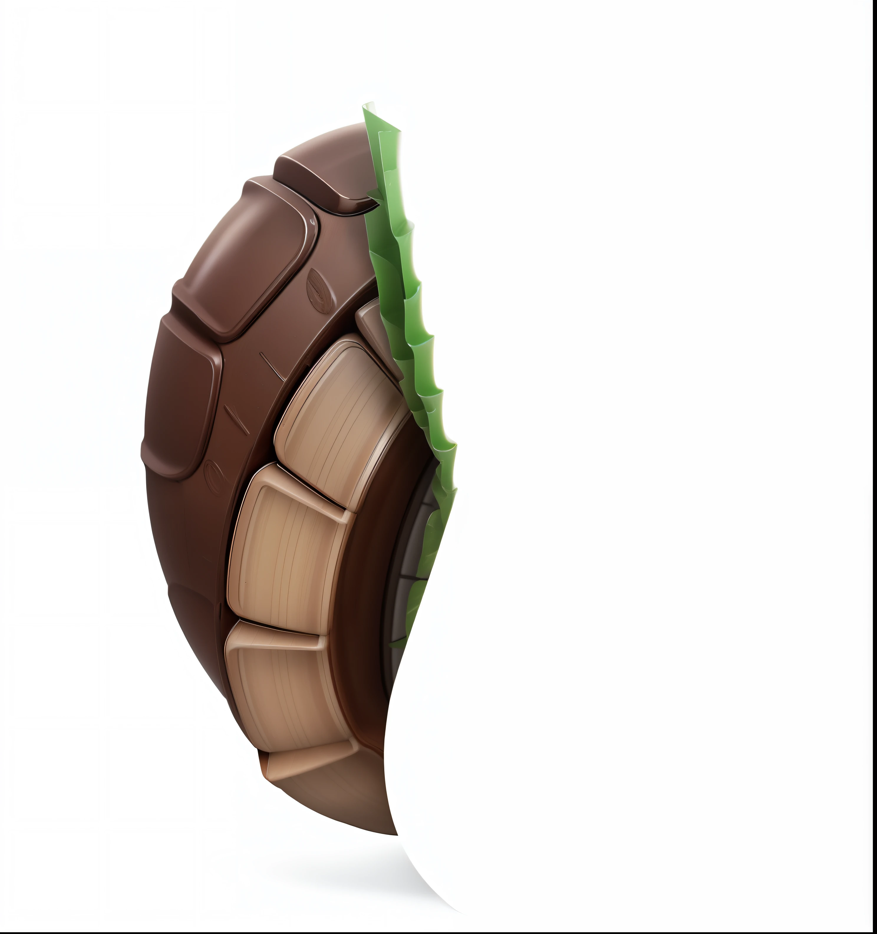 Brown shell,adolable,Rounded,white backgrounid,