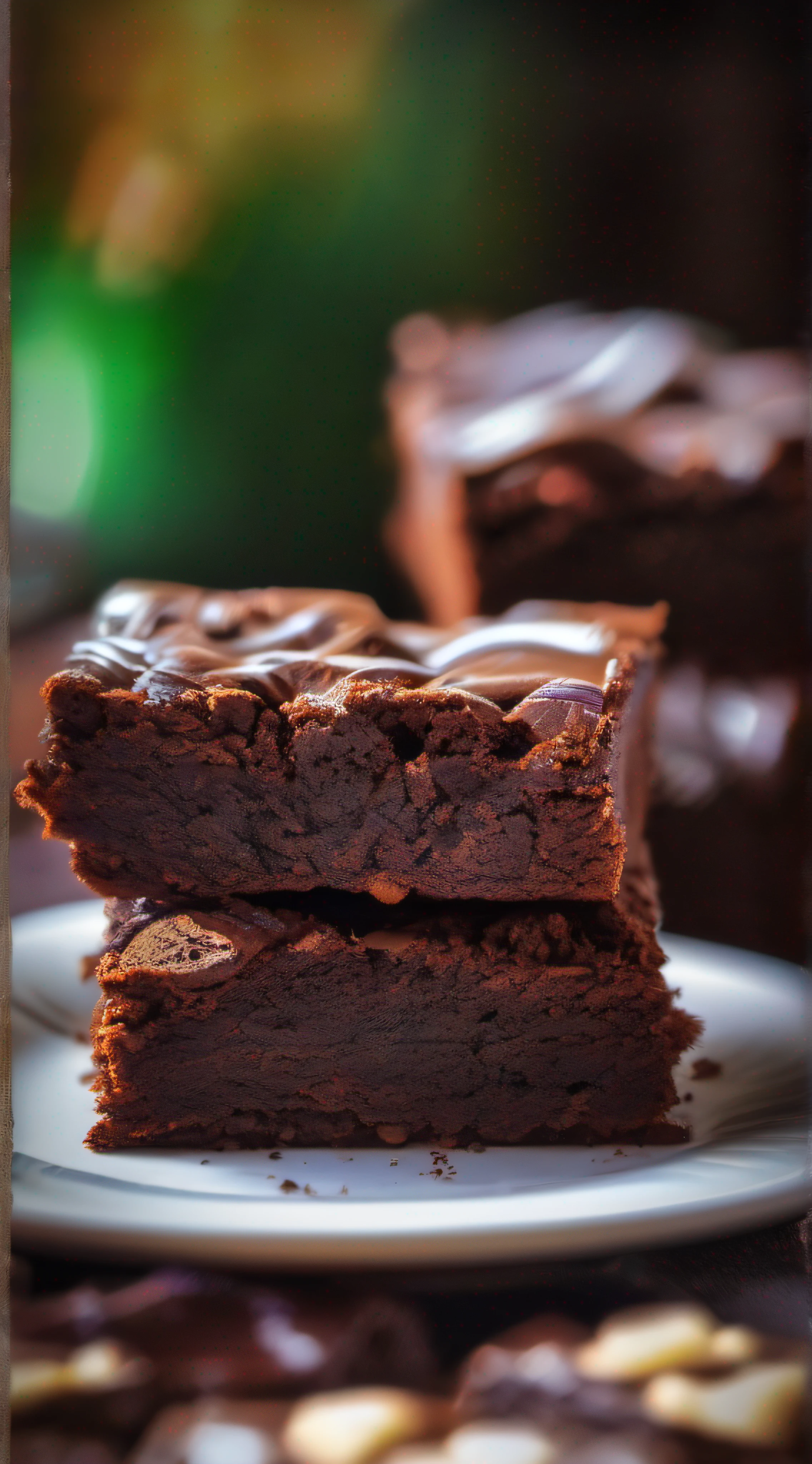 brownie delicioso, textura detalhada, hdr foto realistico, cinematic, iluminado, adobe lightroom