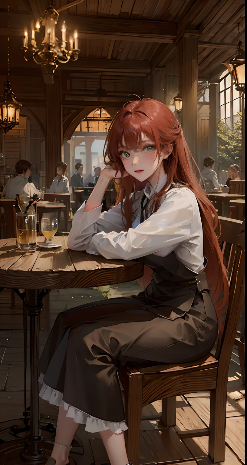 green colored eyes、sleeved
