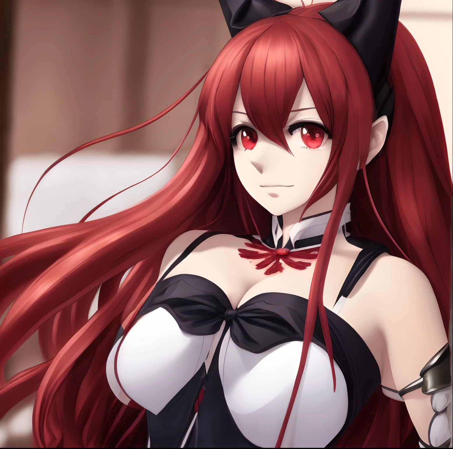 Rias Gremory with her breasts out