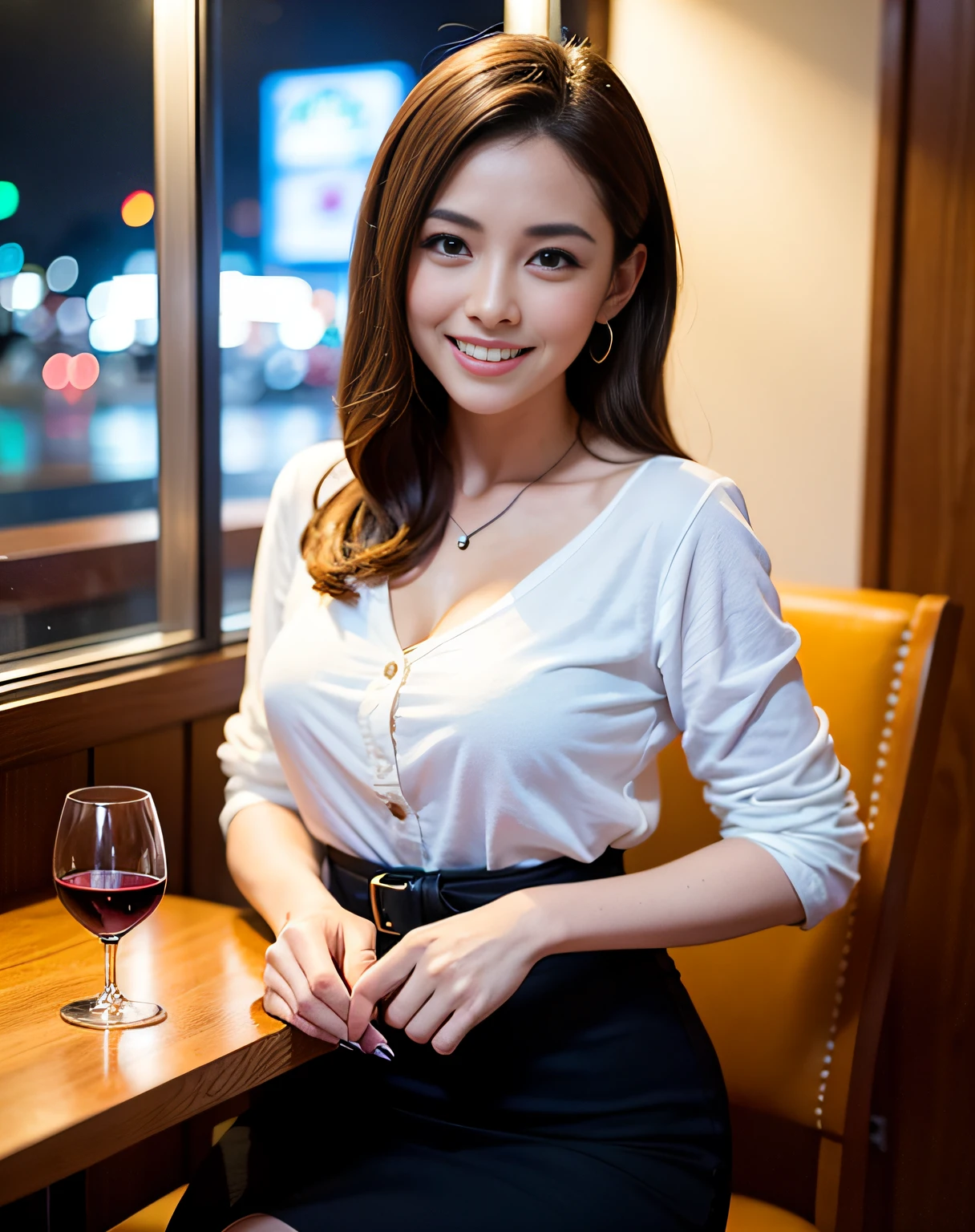 The wine glass is too long, so make it just the right length.。