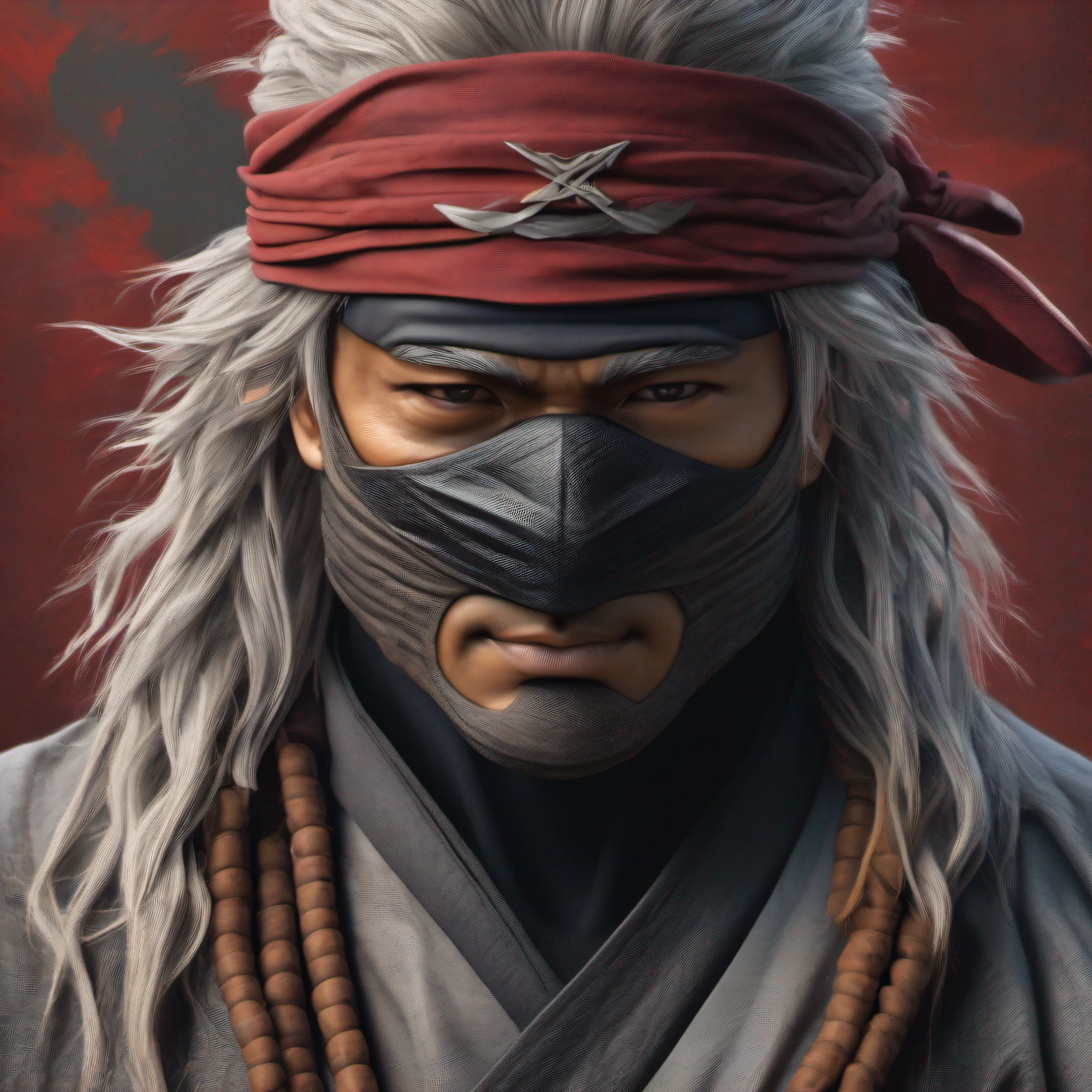 a portrait of Ninja Jiraya , intrinsic details,masterpiece,hyper realistic, hd, 8k