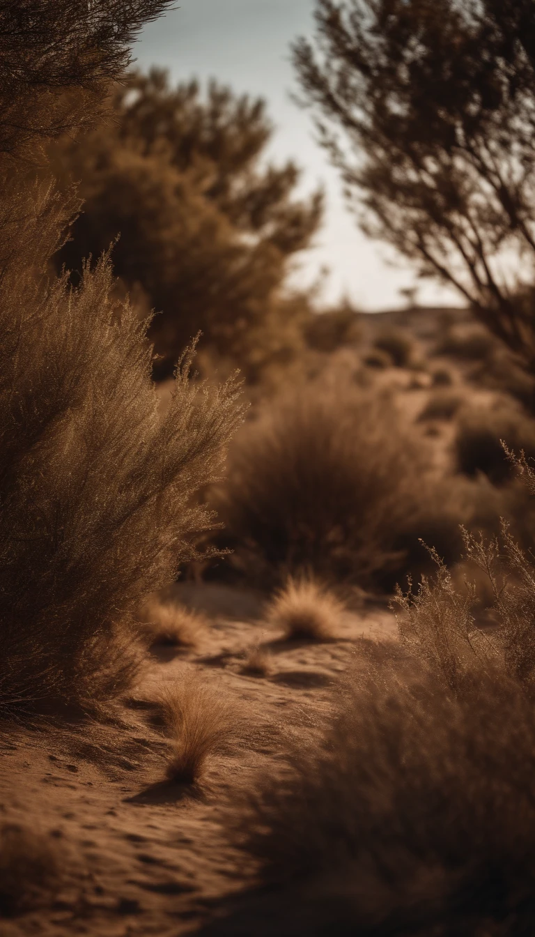 bushes totally dry due to lack of water