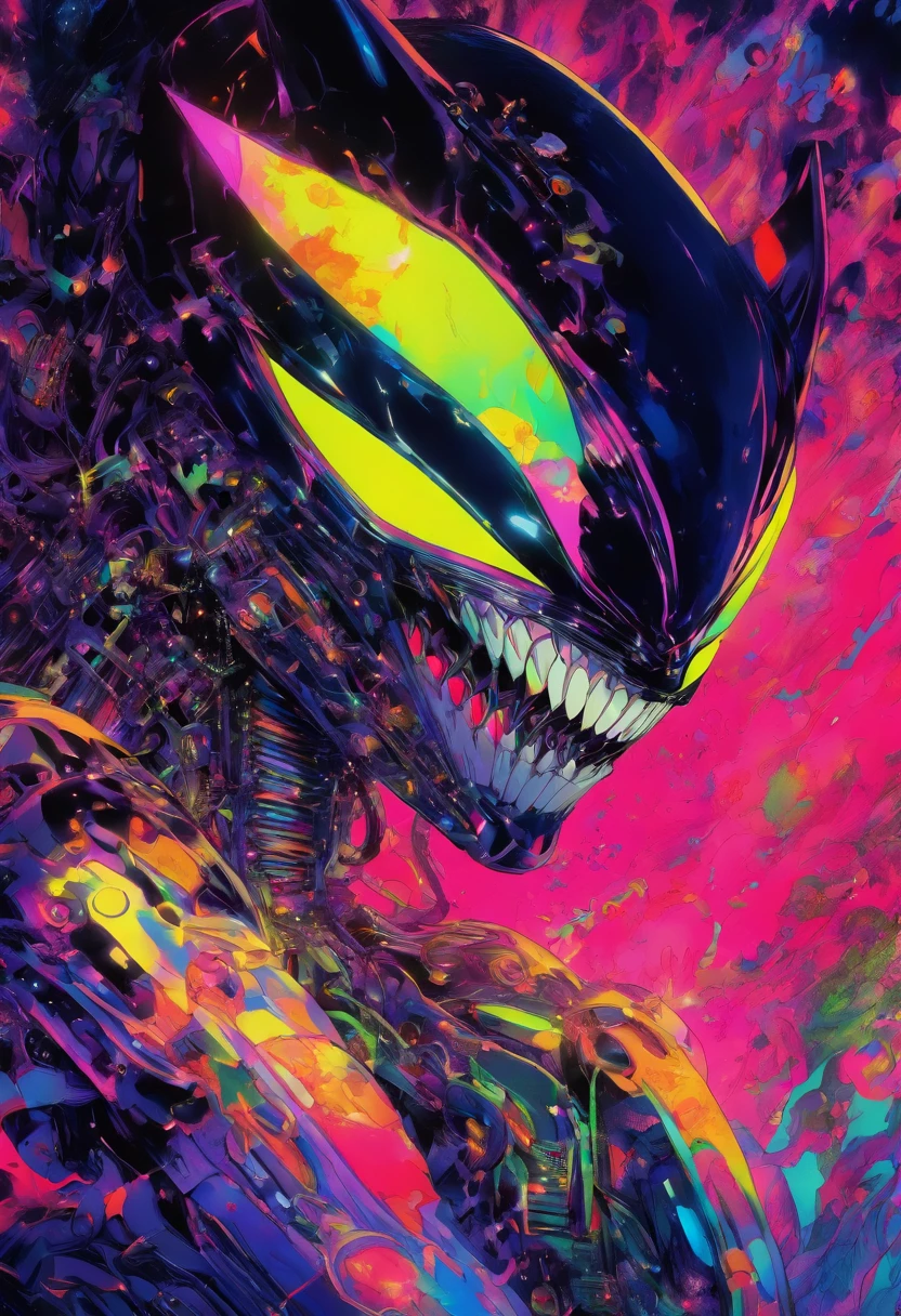 Hipernúcleo, Terrorwave, lucid, Al estilo de Nick Knight y Chris Cunningham, Catwoman organic alien exoskeleton, Biomechanical cybernetics, Deconstruction with psychedelic acid dissolving, 35mm photograph, Leica, Dmt, chemigram Sin argumentos