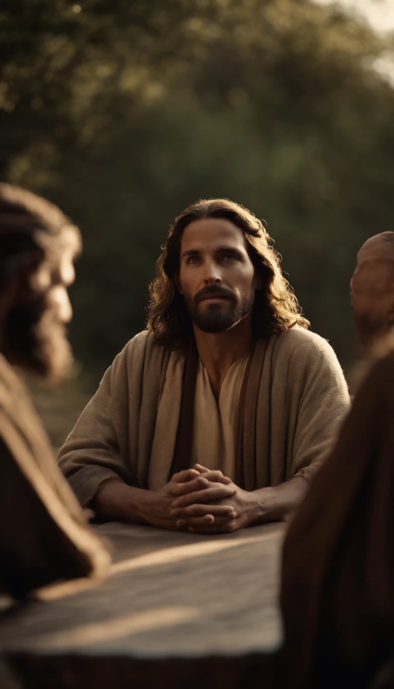 Jesus talking to his disciples