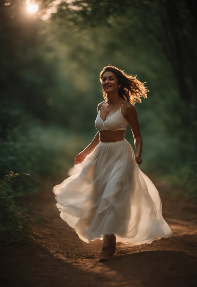 A beautiful woman is showing off her open。